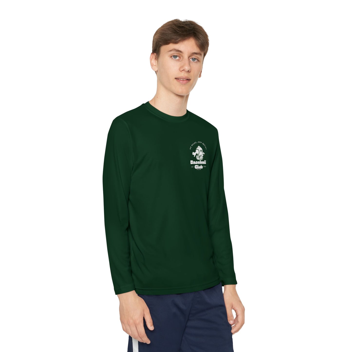 Youth Long Sleeve Baseball Tee Athletic Sportswear for Kids
