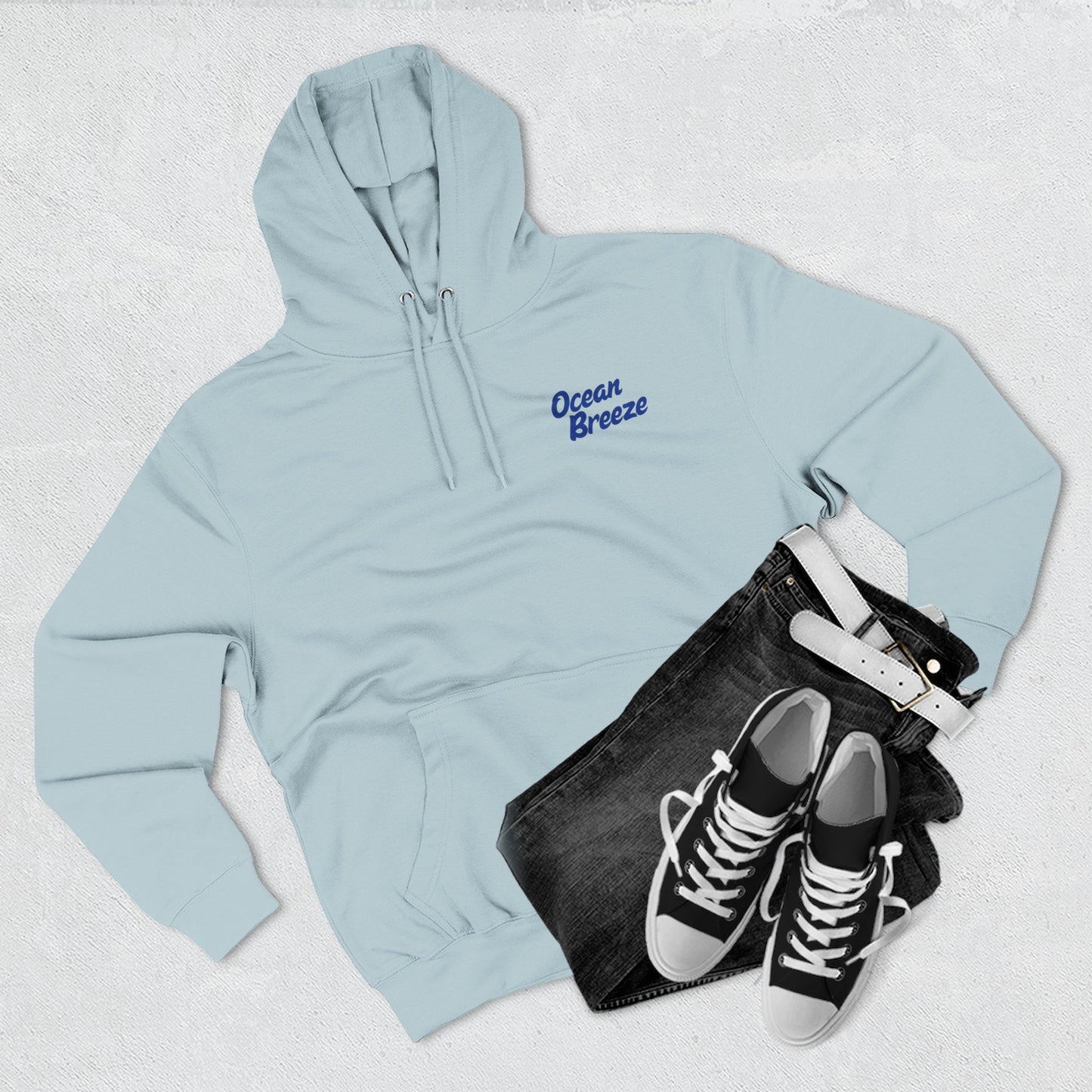 Ocean Breeze Fleece Hoodie Coastal Summer Travel Gift Outfit