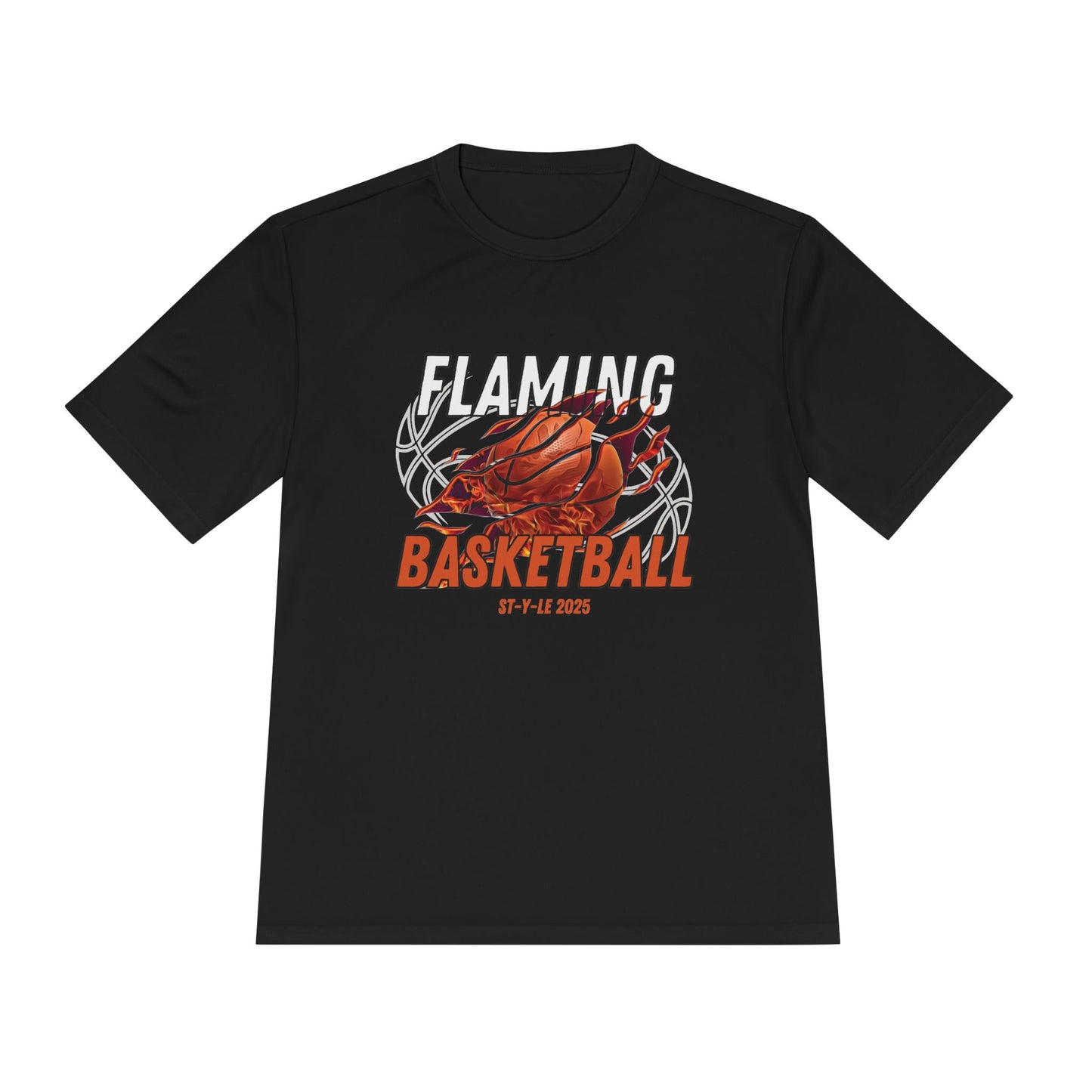 Flaming Basketball Unisex Moisture-Wicking Tee Sportswear & Activewear