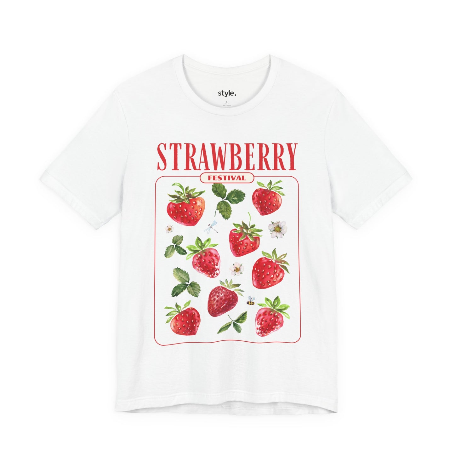 Strawberry Festival Unisex Tee Cute Summer Graphic Shirt for Fruit & Berry Lovers