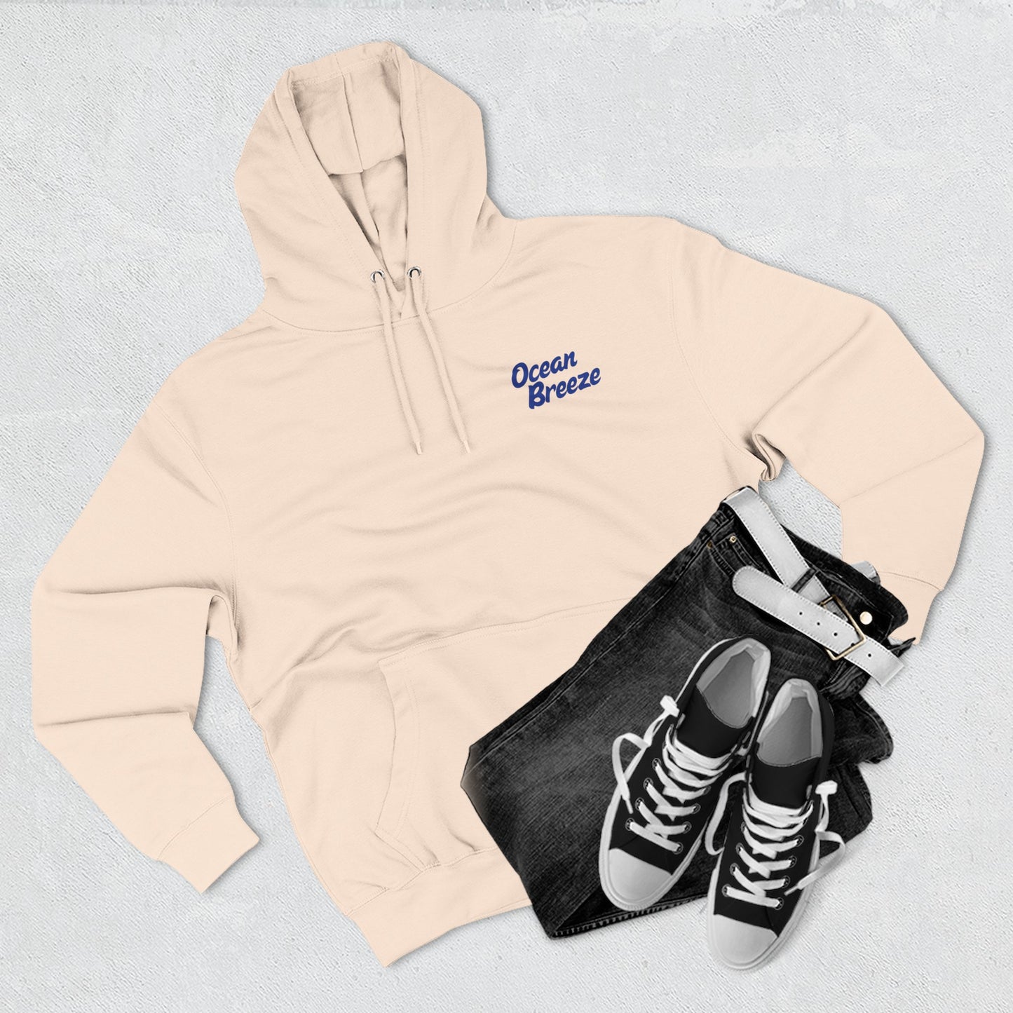 Ocean Breeze Fleece Hoodie Coastal Summer Travel Gift Outfit