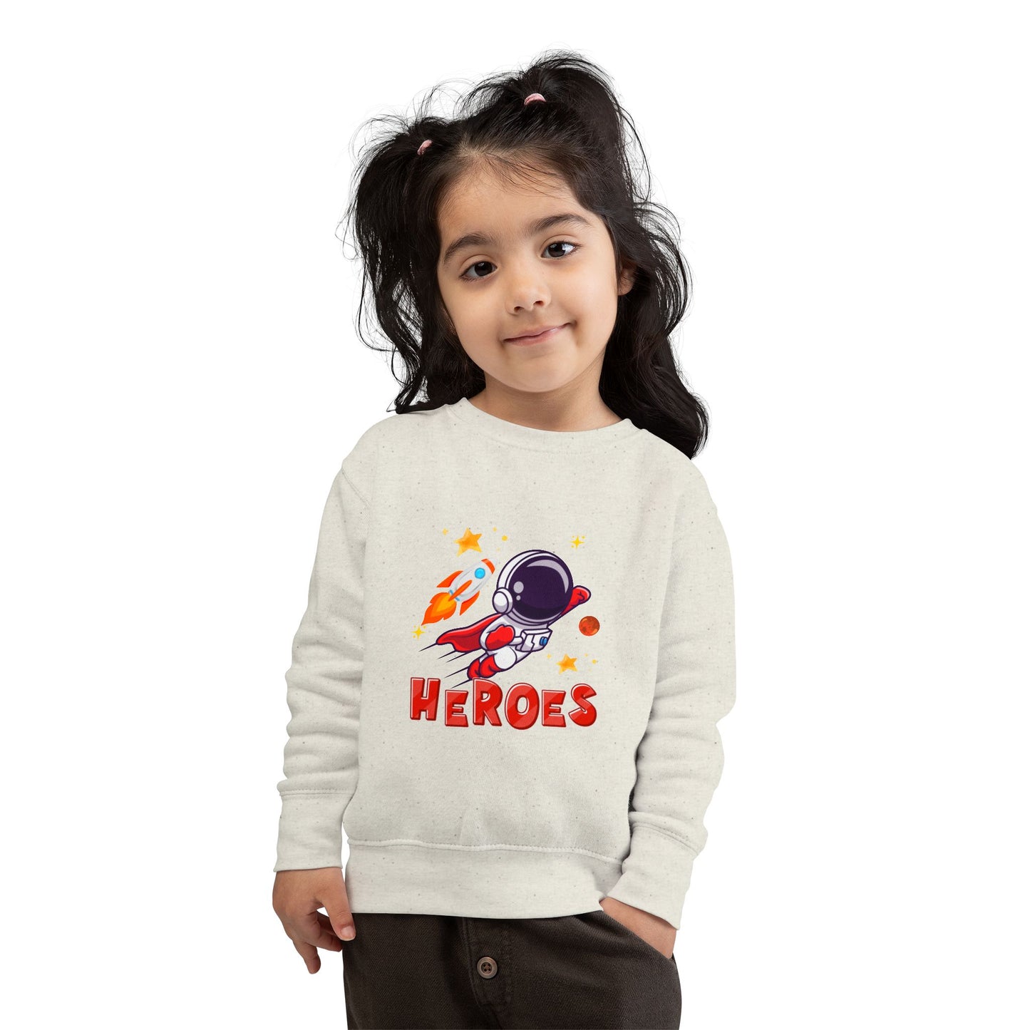 Toddler Astronaut Heroes Sweatshirt Cozy Space Themed Kids Outfit