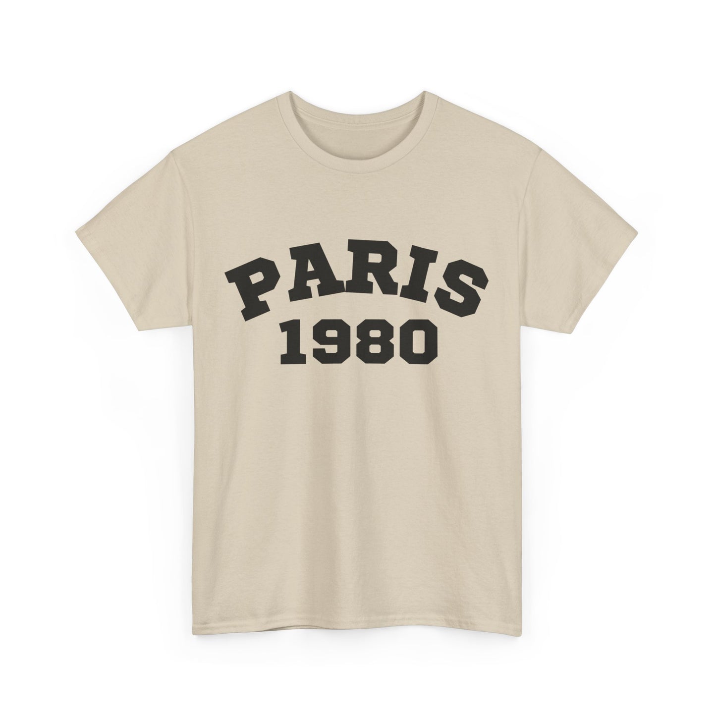 Vintage Paris 1980 Unisex Heavy Cotton Tee  Retro Travel Fashion & Statement Shirt