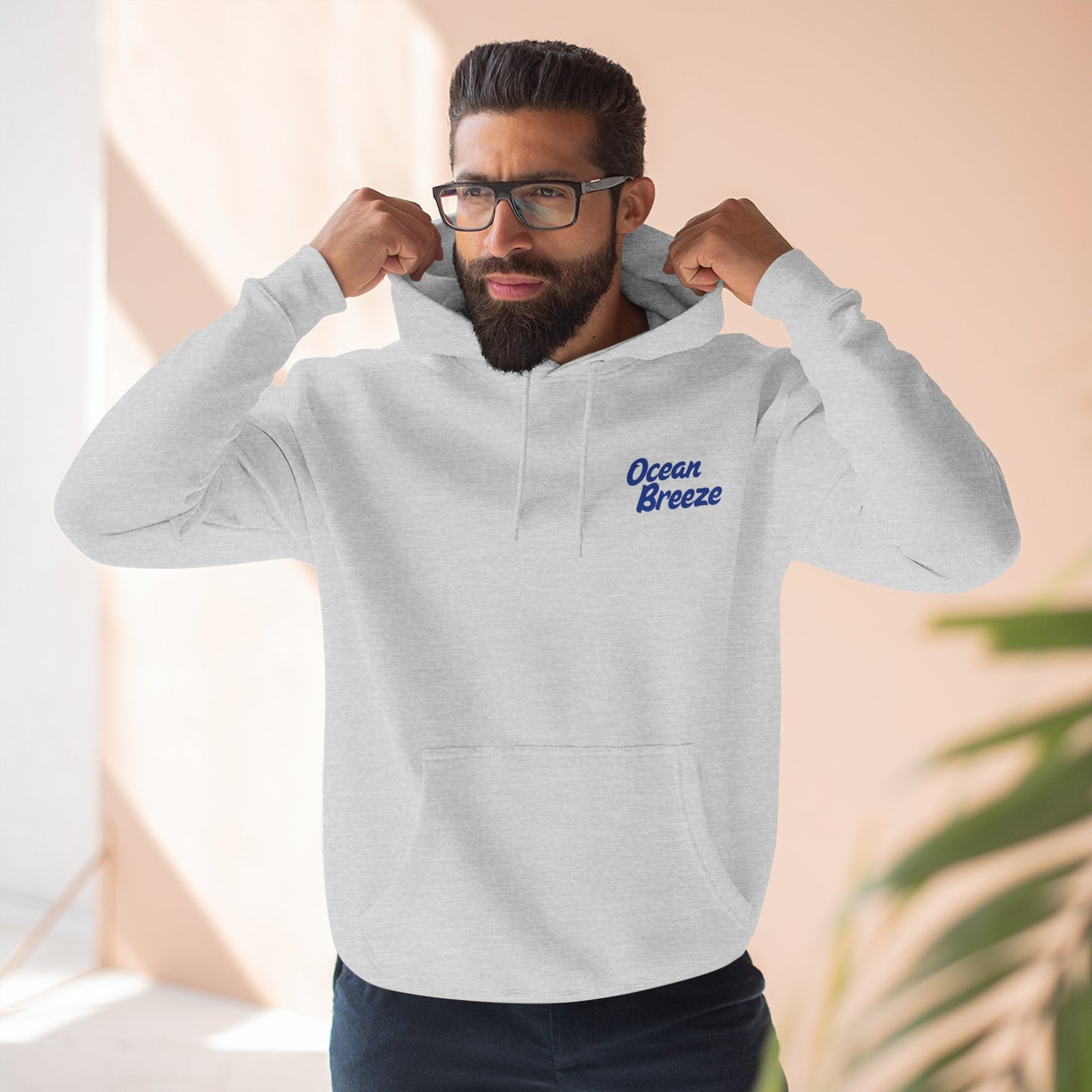 Ocean Breeze Fleece Hoodie Coastal Summer Travel Gift Outfit