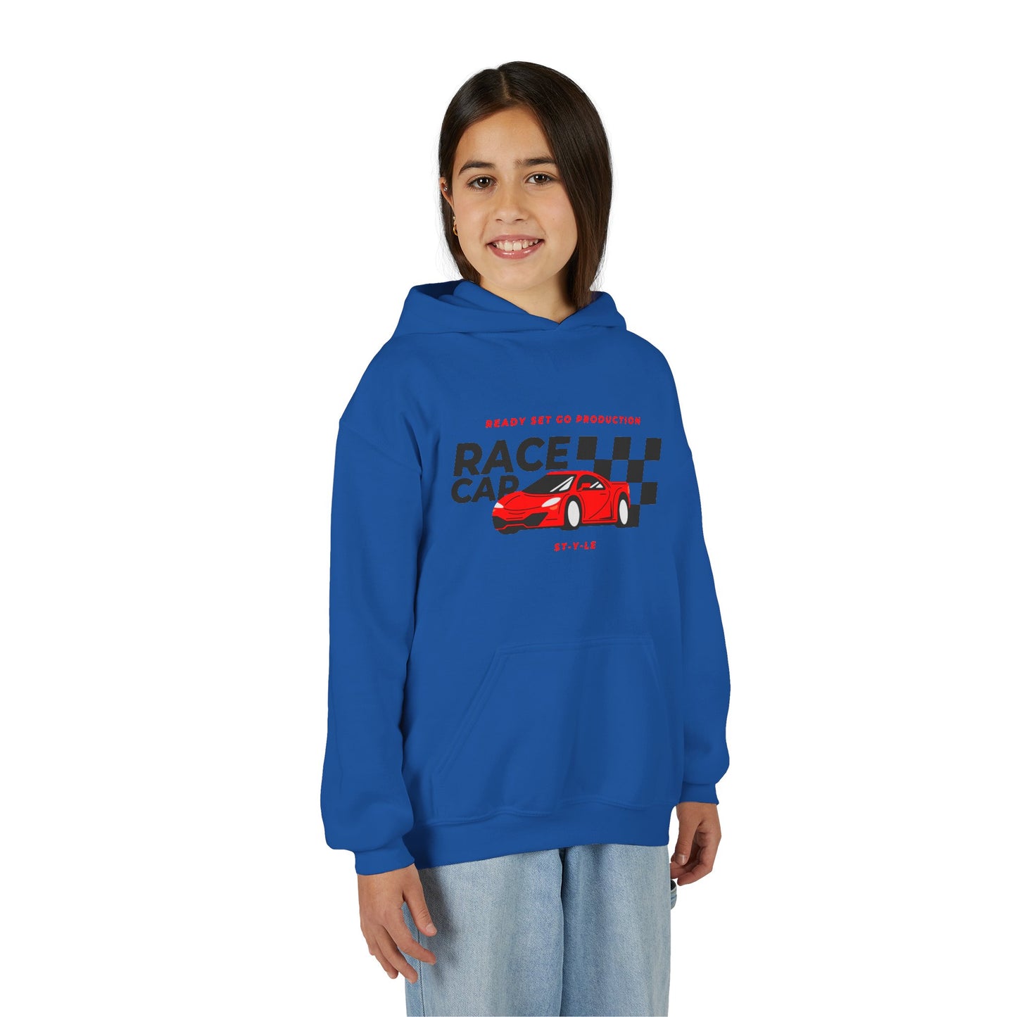 Racing Inspired Youth Hoodie Cozy Car Lover Sweatshirt for Kids