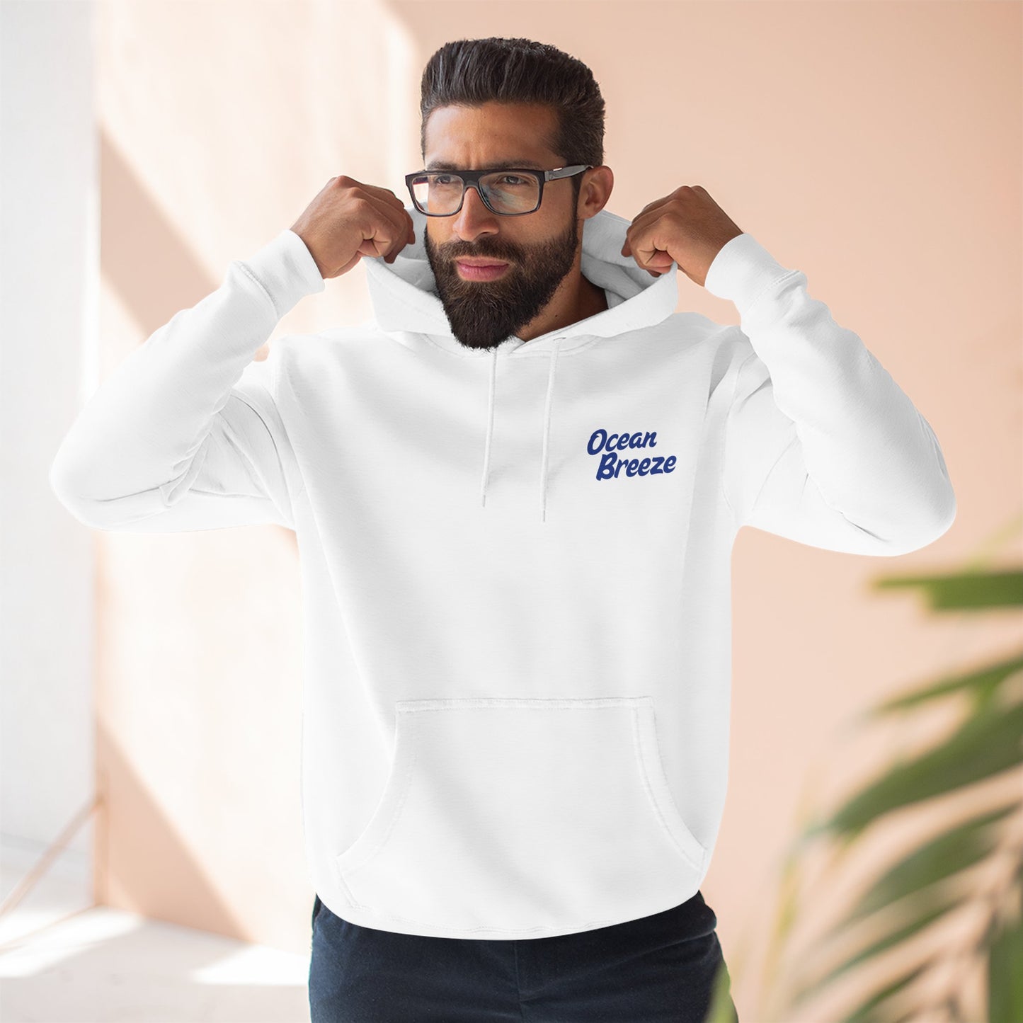 Ocean Breeze Fleece Hoodie Coastal Summer Travel Gift Outfit