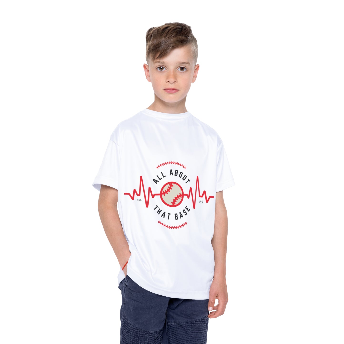 Kids Baseball Jersey – All About That Base Youth Sports Tee