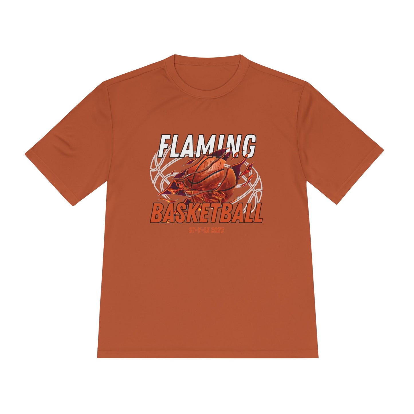 Flaming Basketball Unisex Moisture-Wicking Tee Sportswear & Activewear