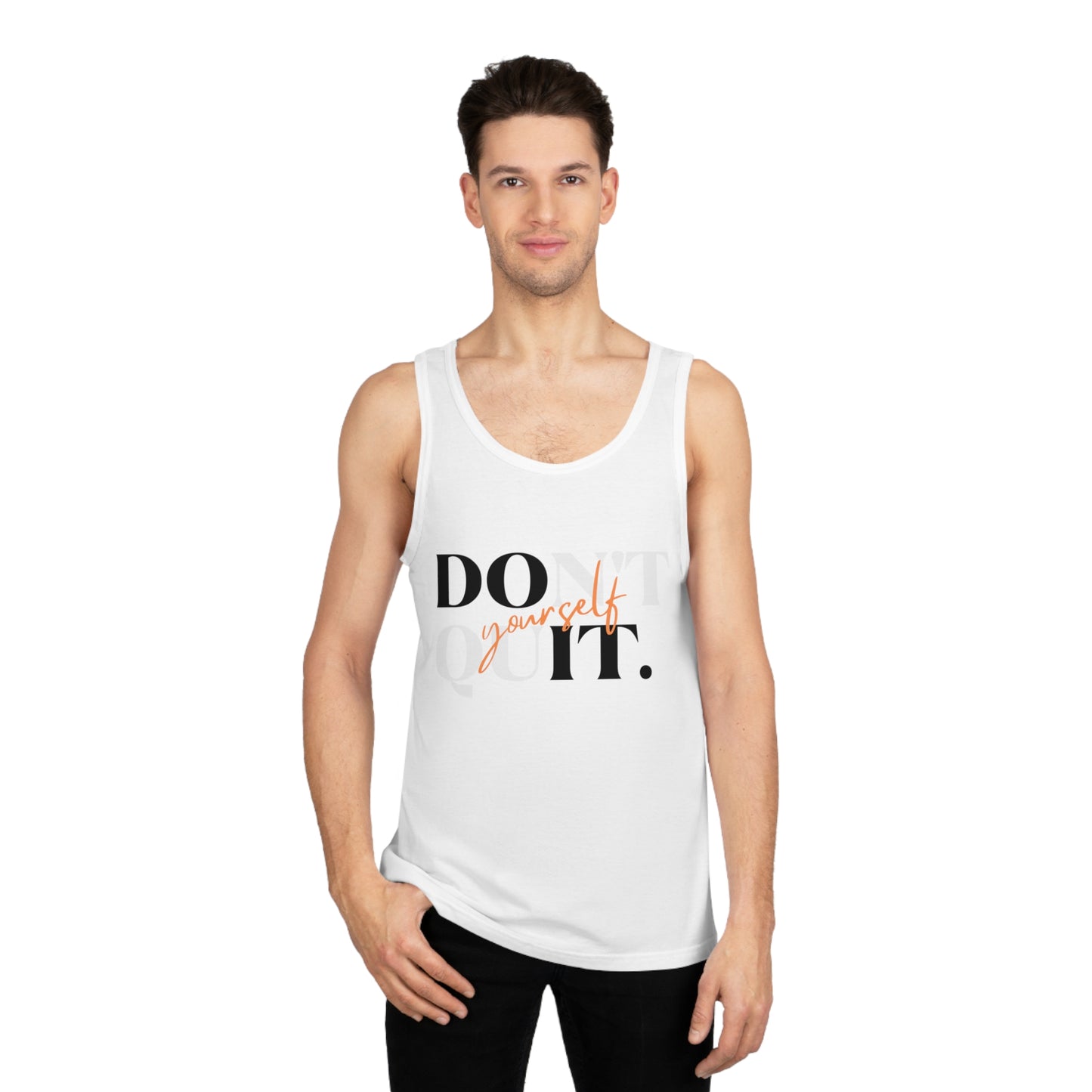 Motivational Tank Top - "Don't Quit" Unisex Softstyle, Fitness Apparel, Workout Gear, Inspirational Gift, Summer Wardrobe