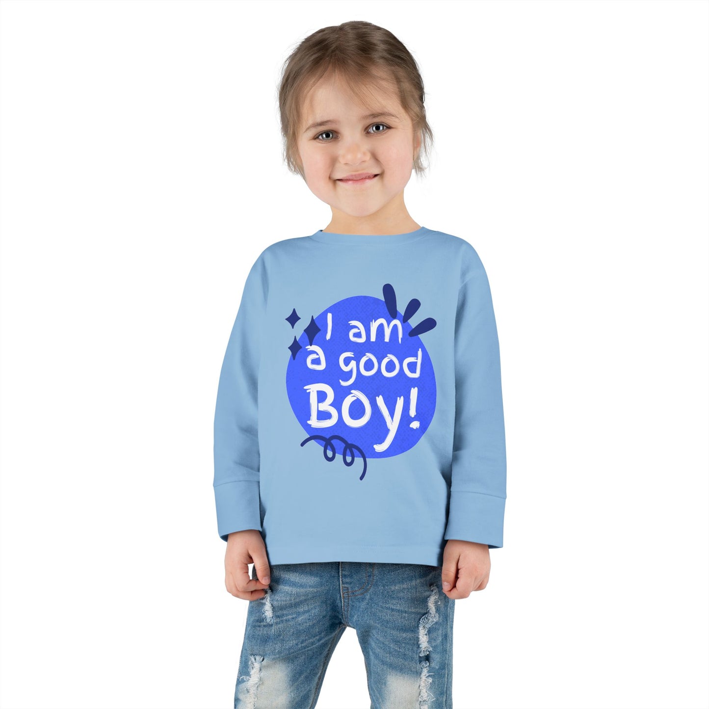Playful Toddler Long Sleeve Tee I Am A Good Boy Kids Shirt