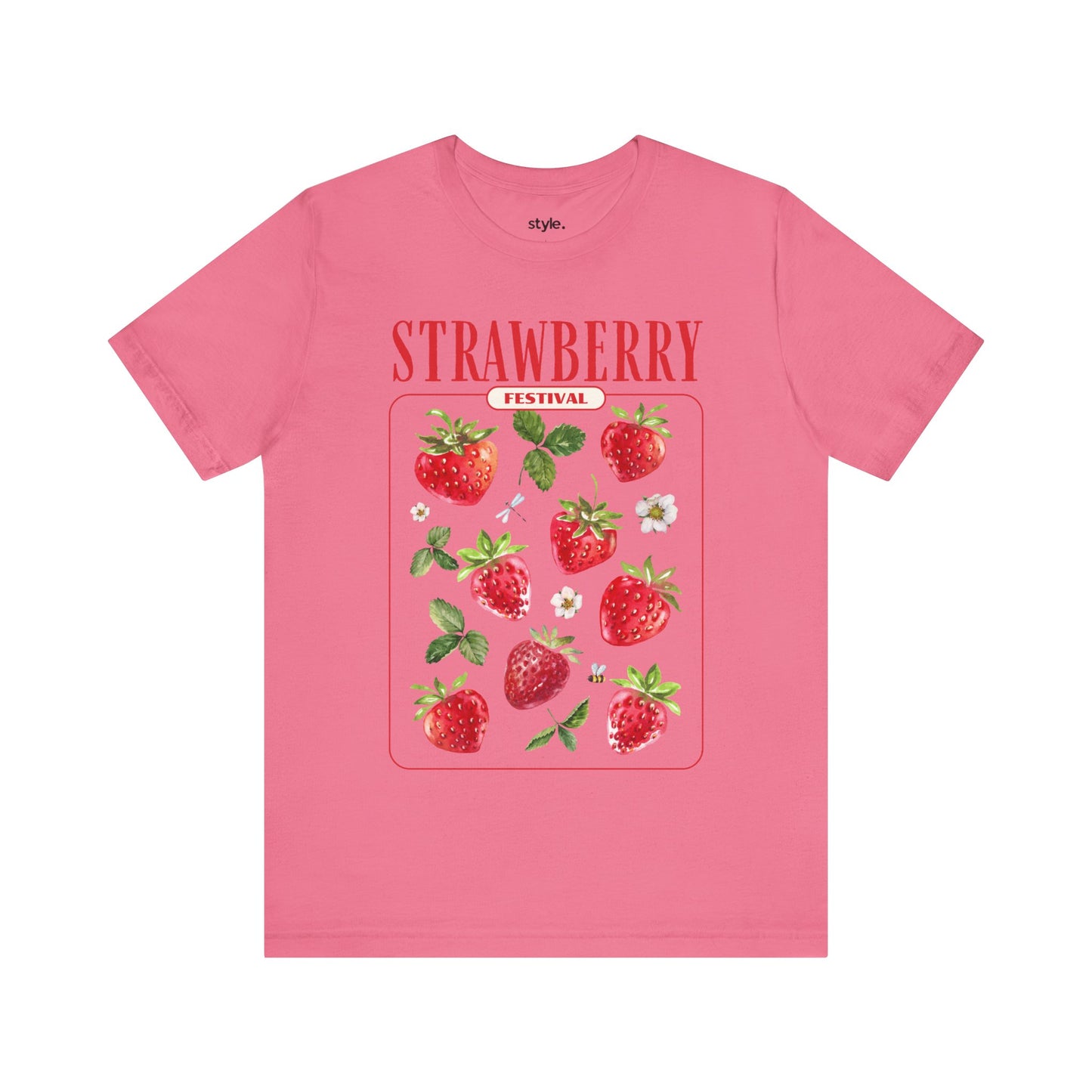 Strawberry Festival Unisex Tee Cute Summer Graphic Shirt for Fruit & Berry Lovers