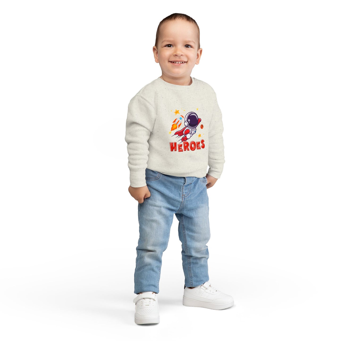 Toddler Astronaut Heroes Sweatshirt Cozy Space Themed Kids Outfit
