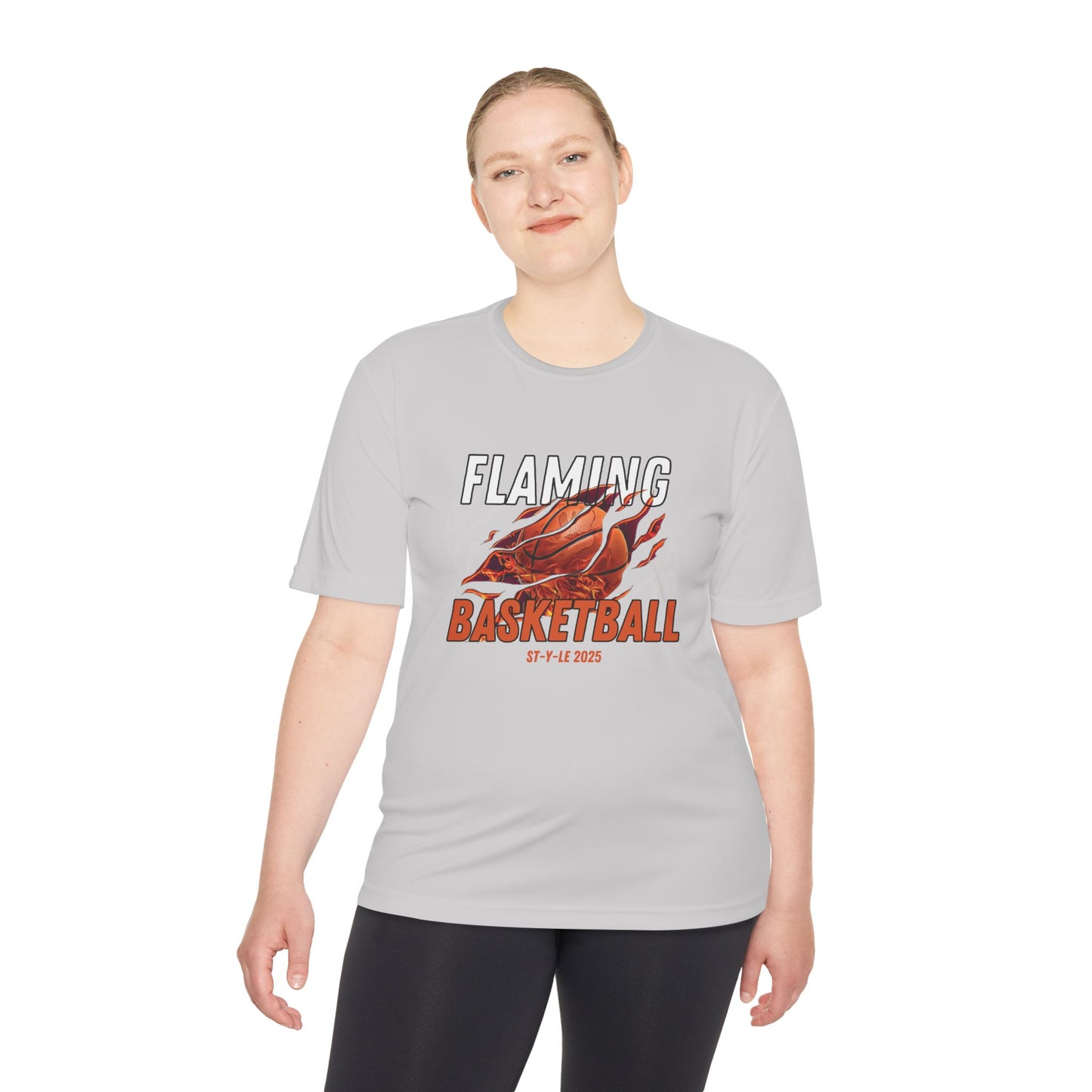 Flaming Basketball Unisex Moisture-Wicking Tee Sportswear & Activewear