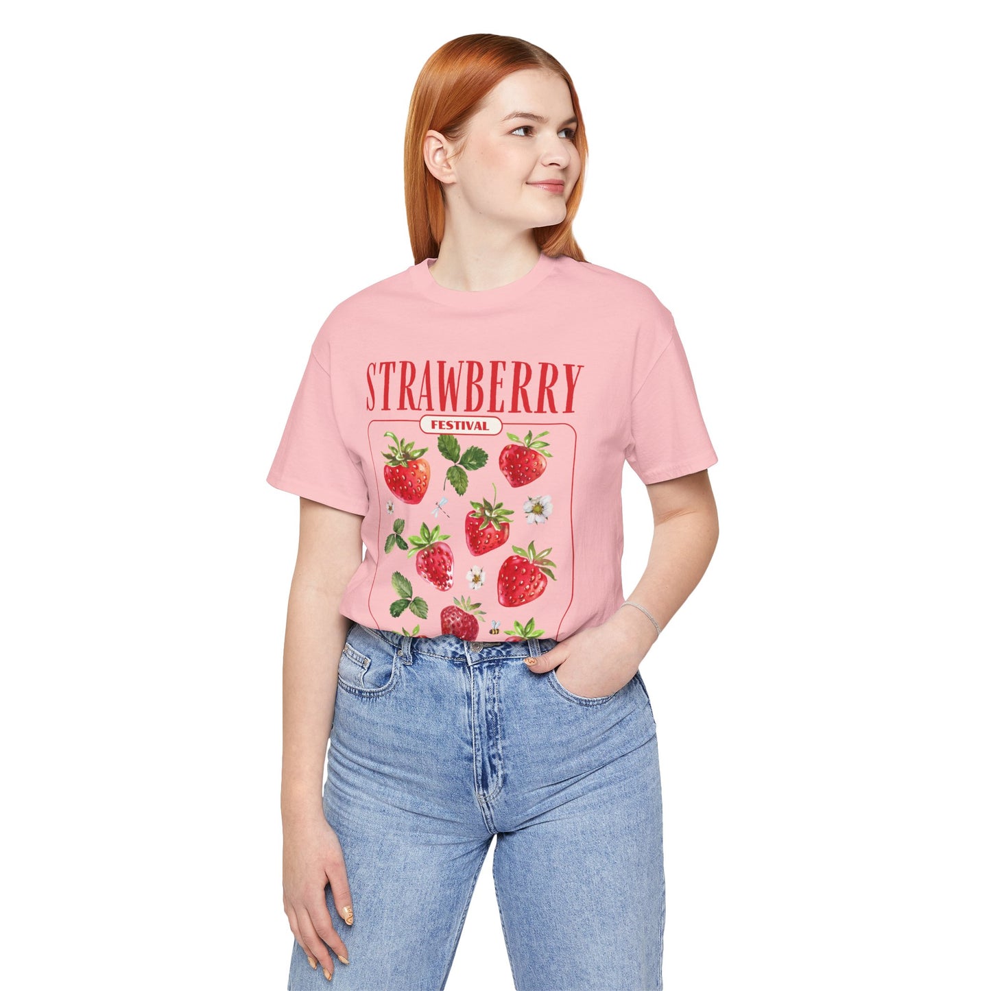 Strawberry Festival Unisex Tee Cute Summer Graphic Shirt for Fruit & Berry Lovers