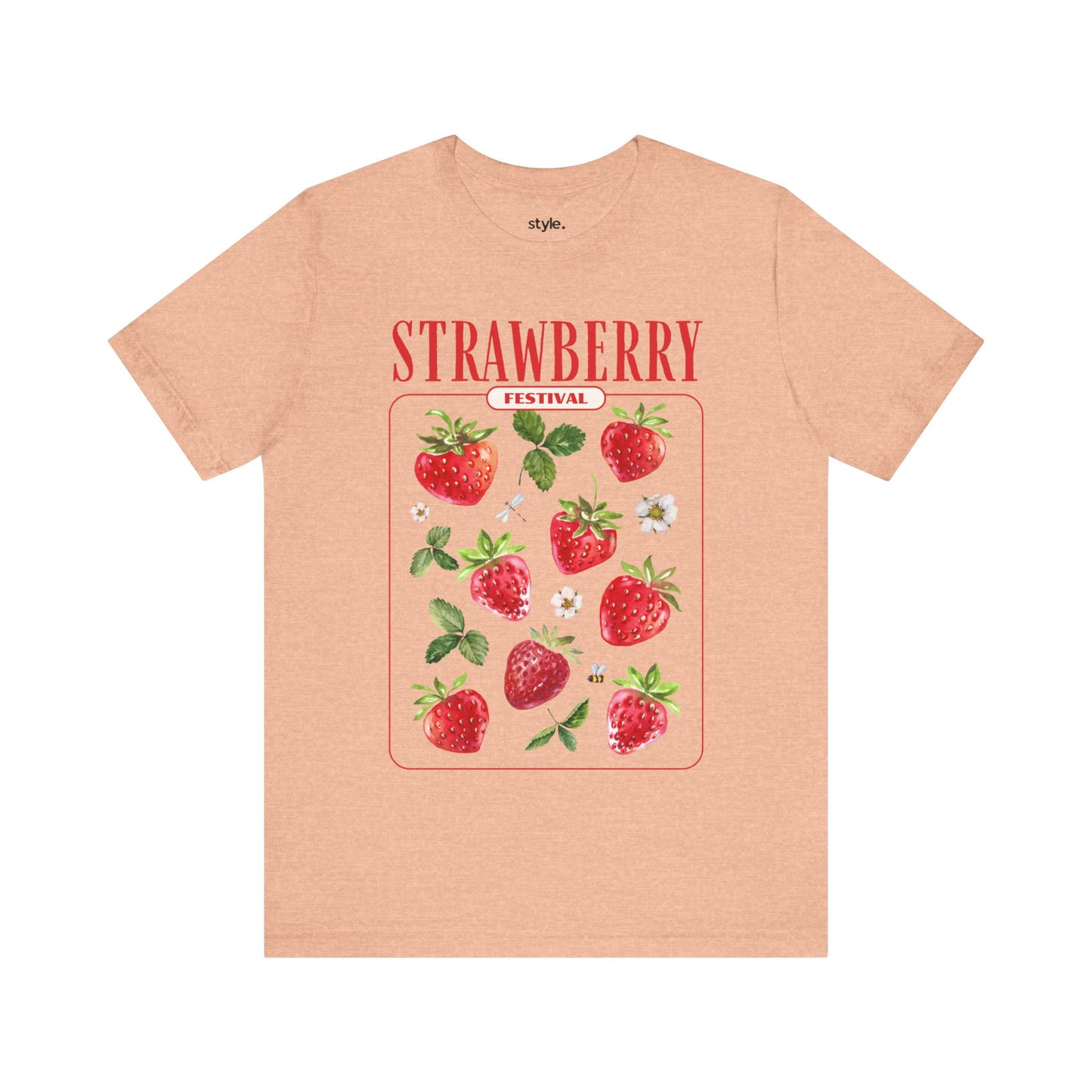 Strawberry Festival Unisex Tee Cute Summer Graphic Shirt for Fruit & Berry Lovers