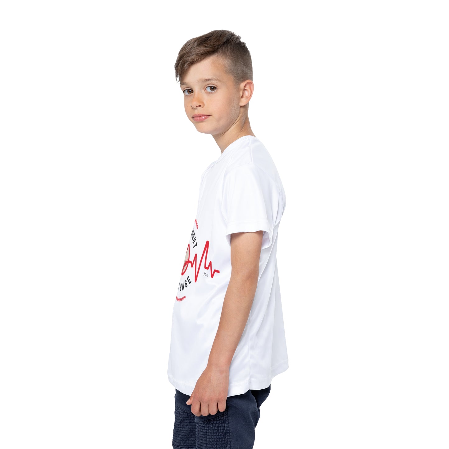 Kids Baseball Jersey – All About That Base Youth Sports Tee