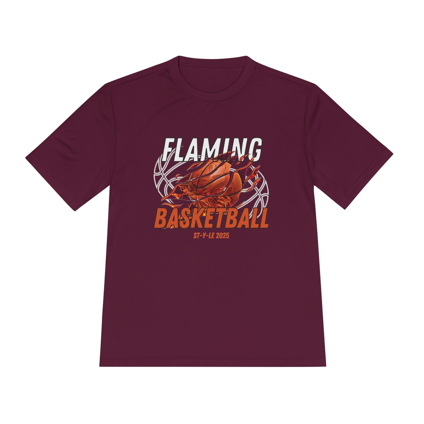 Flaming Basketball Unisex Moisture-Wicking Tee Sportswear & Activewear