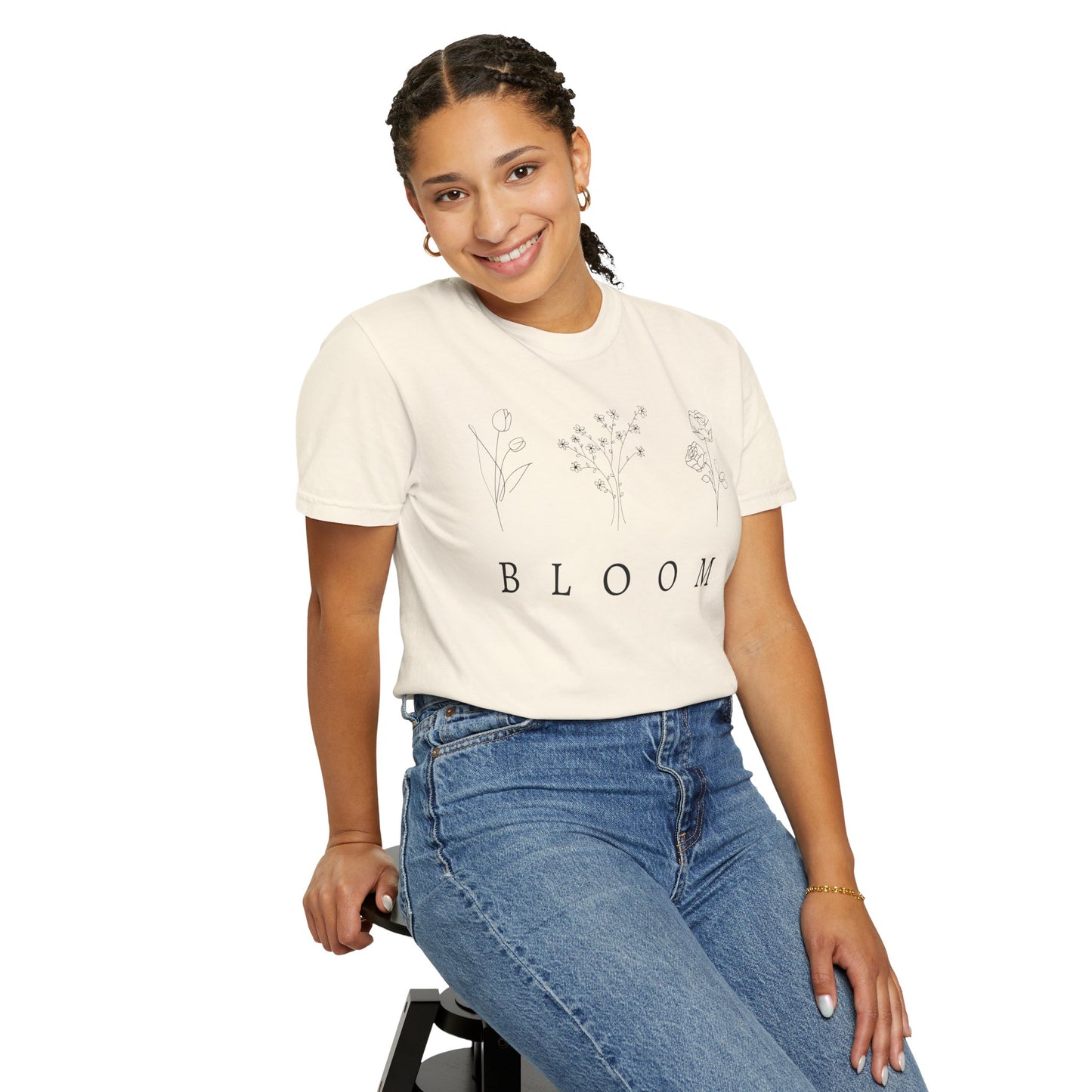 Bloom Floral Unisex T-Shirt Nature-Inspired Motivational Tee for Spring Fashion & Casual Wear