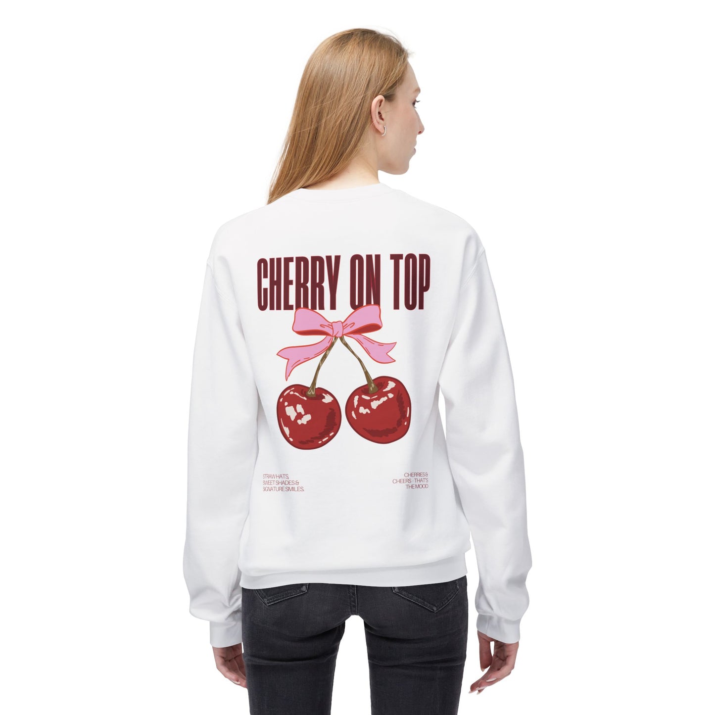 Cherry on Top Fleece Crewneck – Cute, Funny, Casual Gift for Her