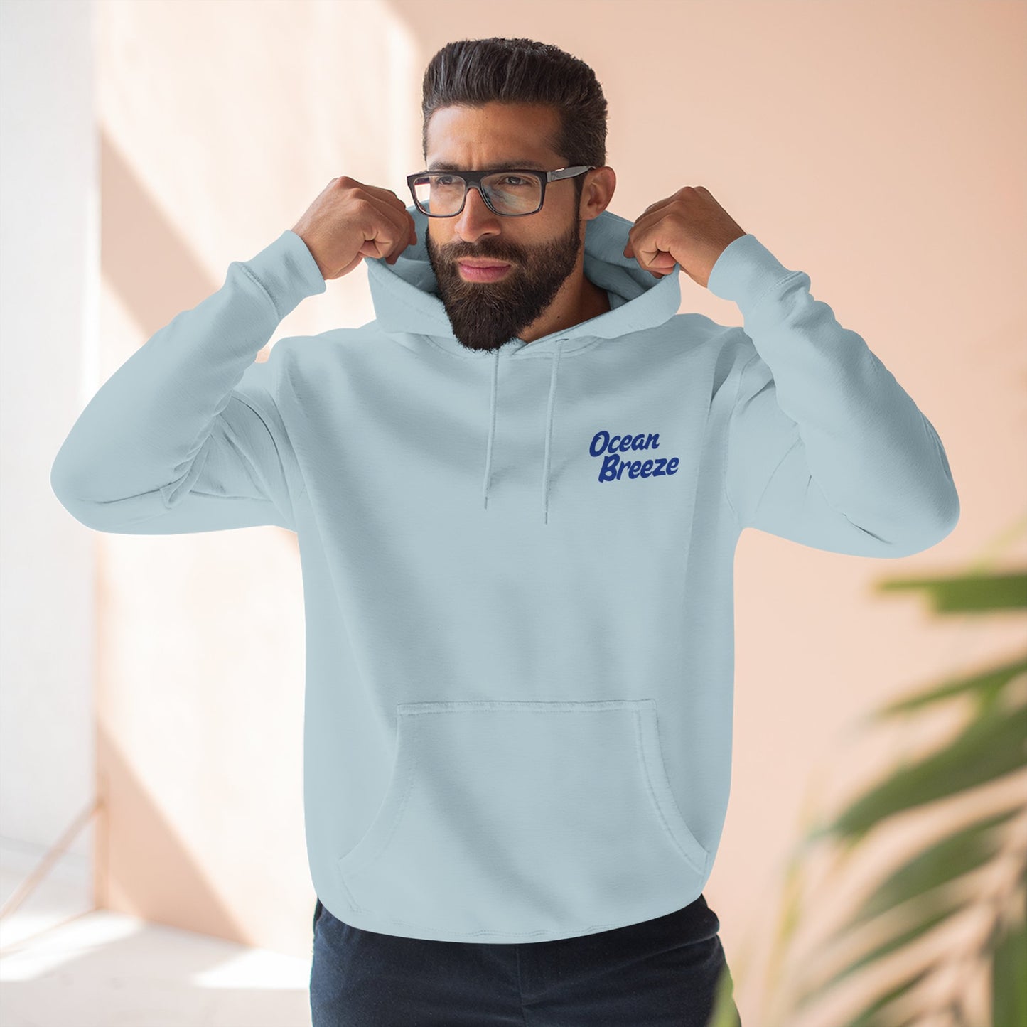 Ocean Breeze Fleece Hoodie Coastal Summer Travel Gift Outfit