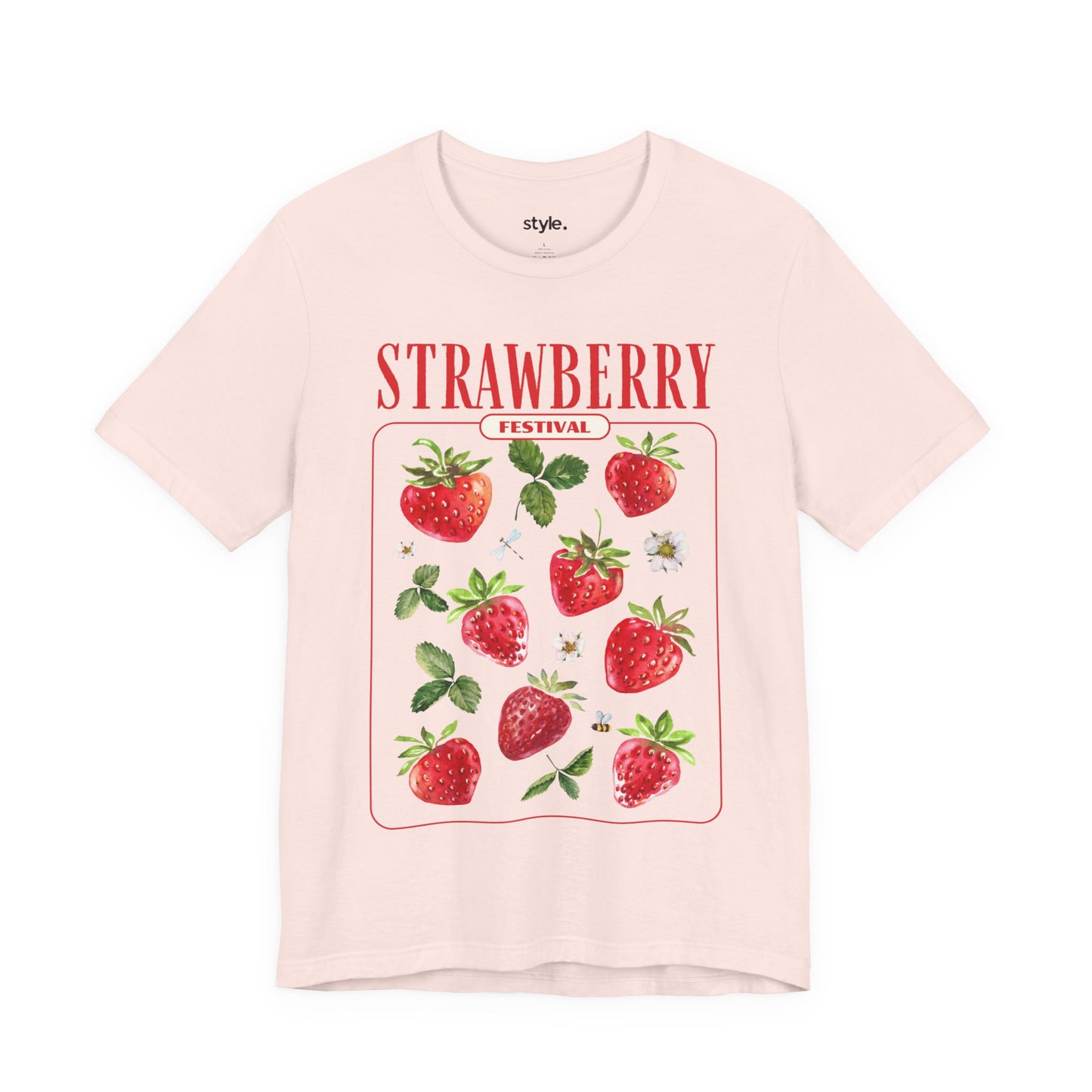 Strawberry Festival Unisex Tee Cute Summer Graphic Shirt for Fruit & Berry Lovers