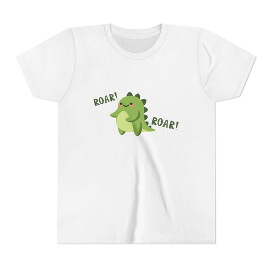 Cute Dino Roar Youth Tee Kids Dinosaur Shirt Fun Summer Outfit