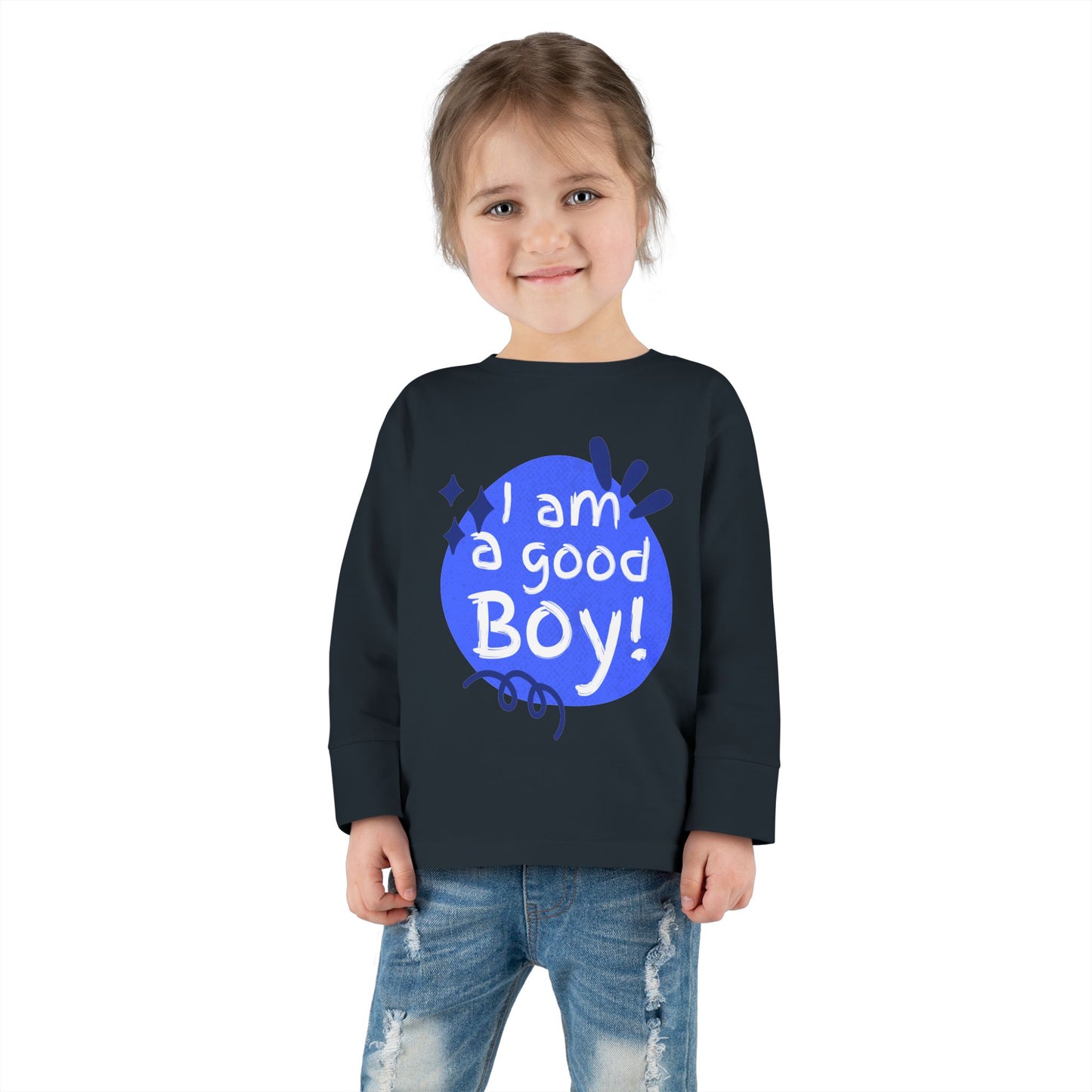 Playful Toddler Long Sleeve Tee I Am A Good Boy Kids Shirt