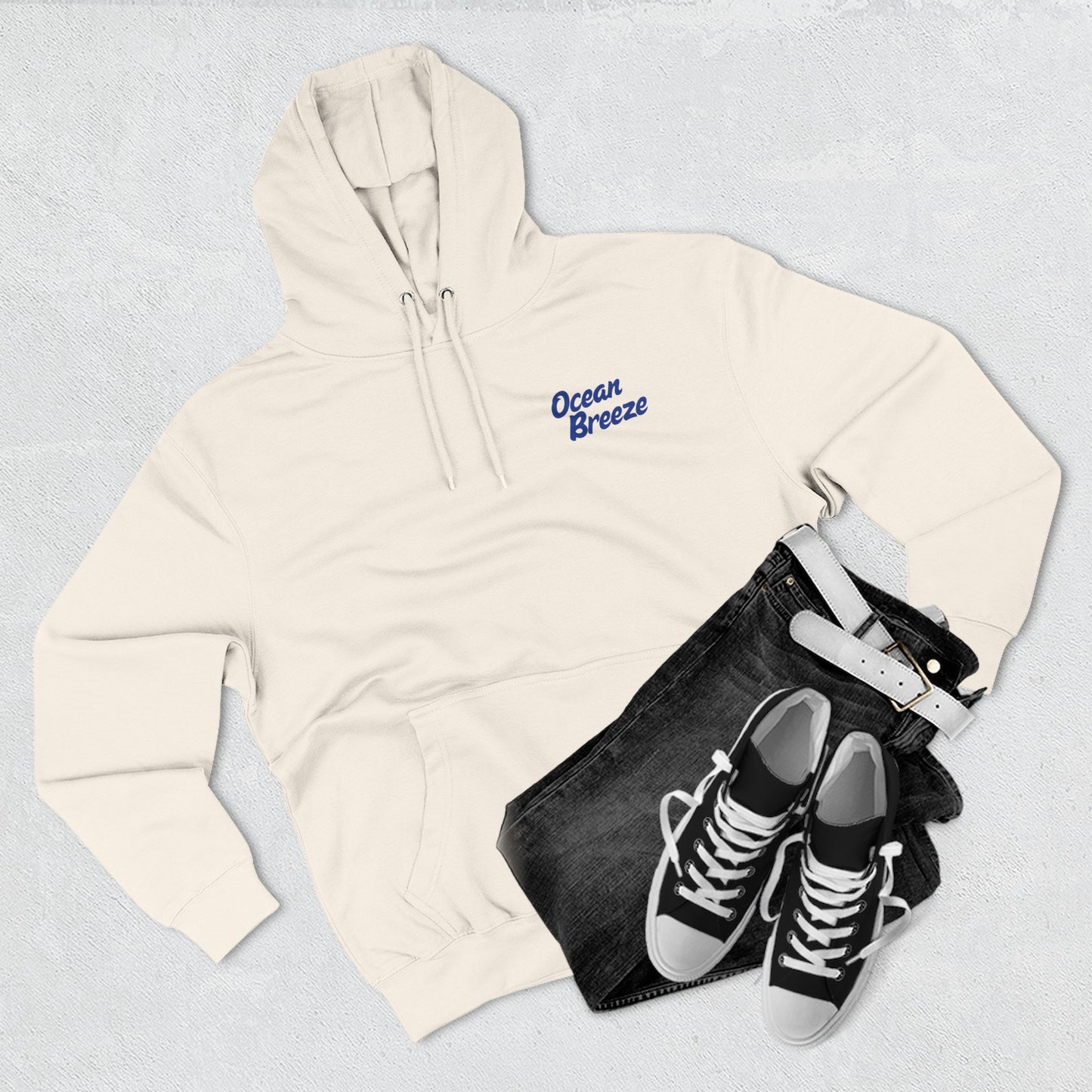 Ocean Breeze Fleece Hoodie Coastal Summer Travel Gift Outfit