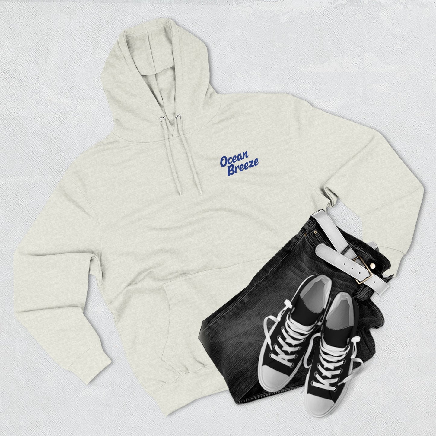 Ocean Breeze Fleece Hoodie Coastal Summer Travel Gift Outfit
