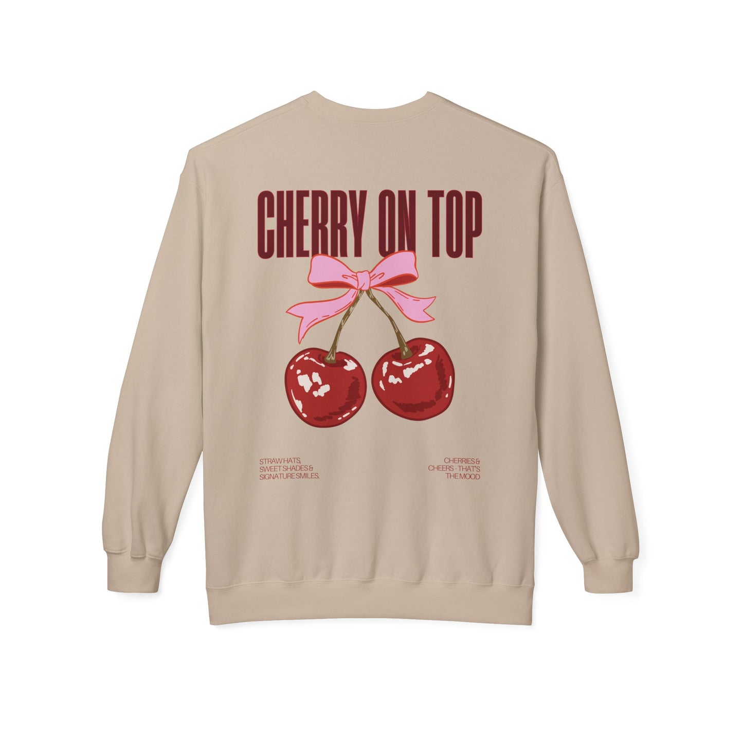 Cherry on Top Fleece Crewneck – Cute, Funny, Casual Gift for Her