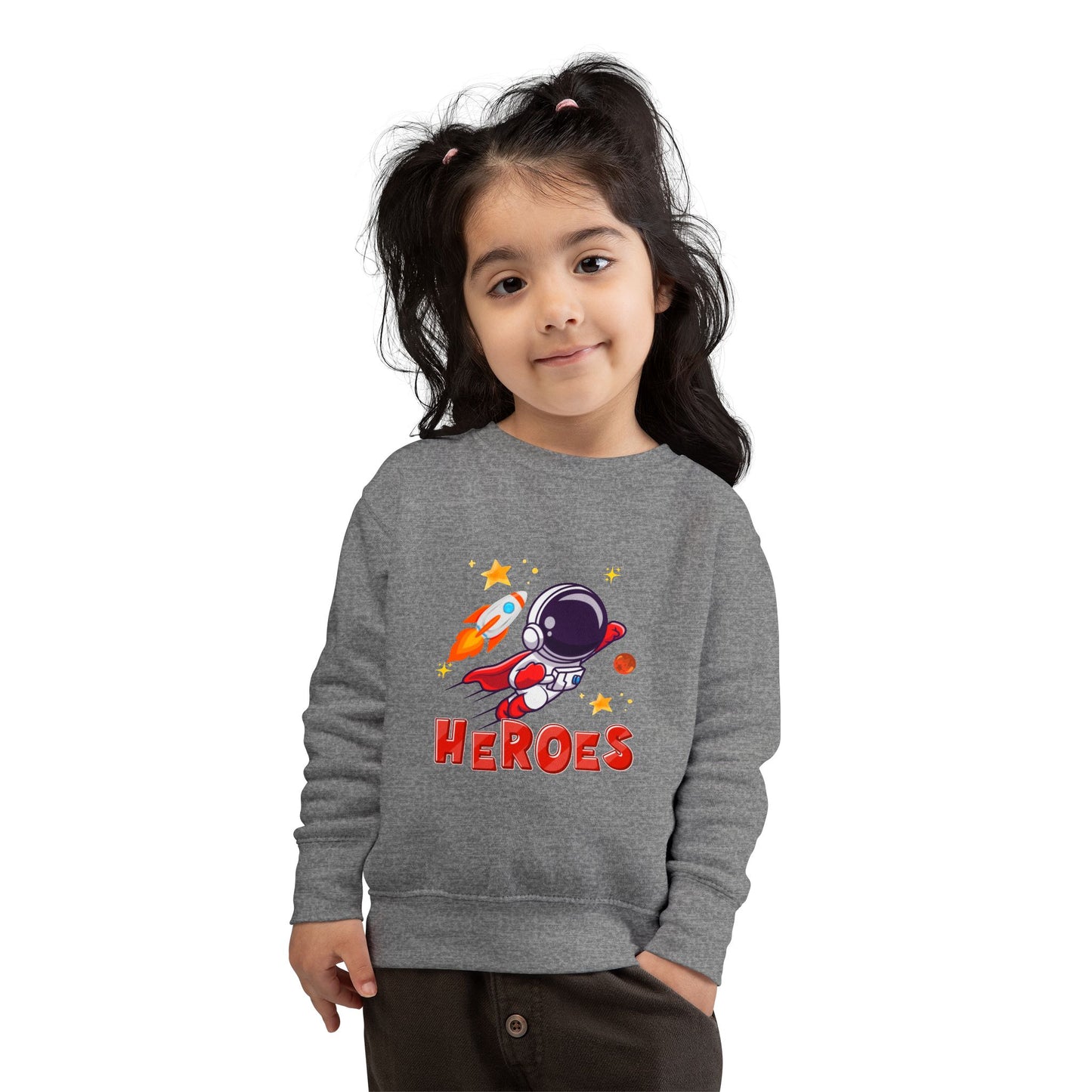 Toddler Astronaut Heroes Sweatshirt Cozy Space Themed Kids Outfit