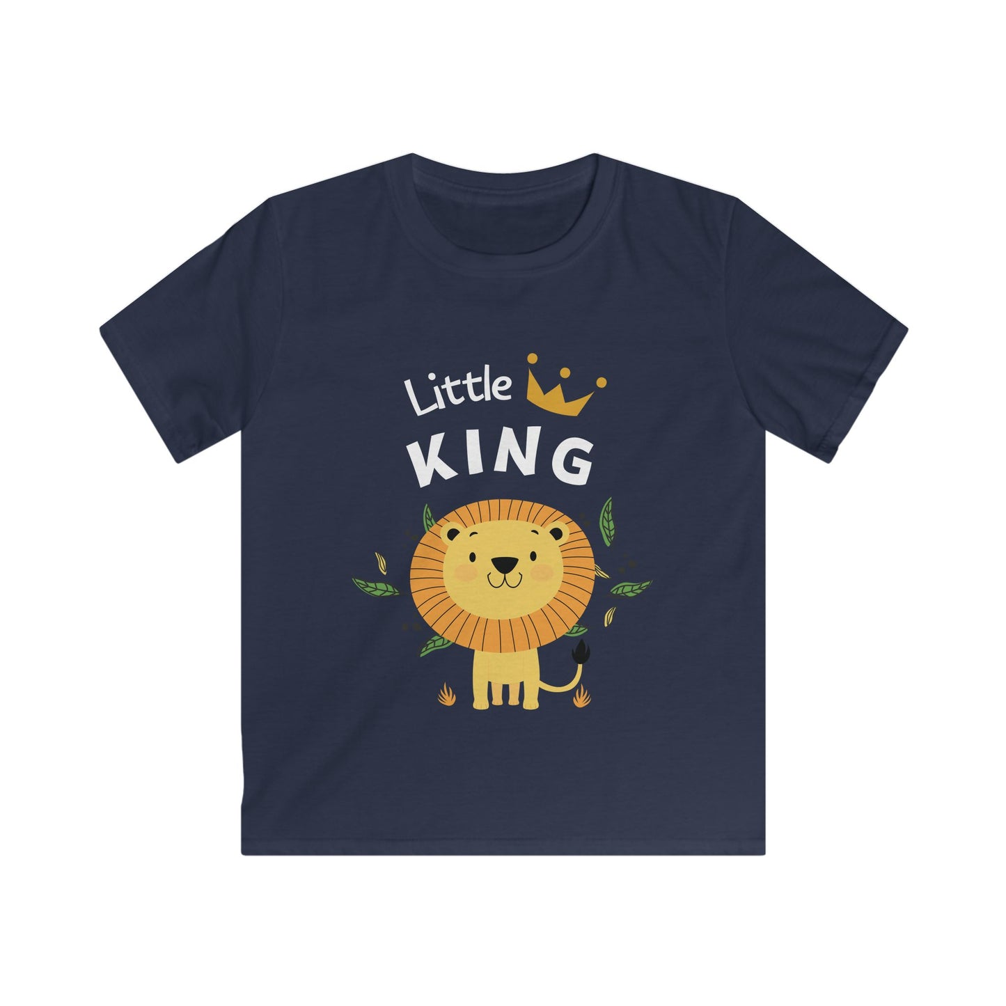 Little King Kids Softstyle Tee Cute Lion Graphic Birthday Shirt