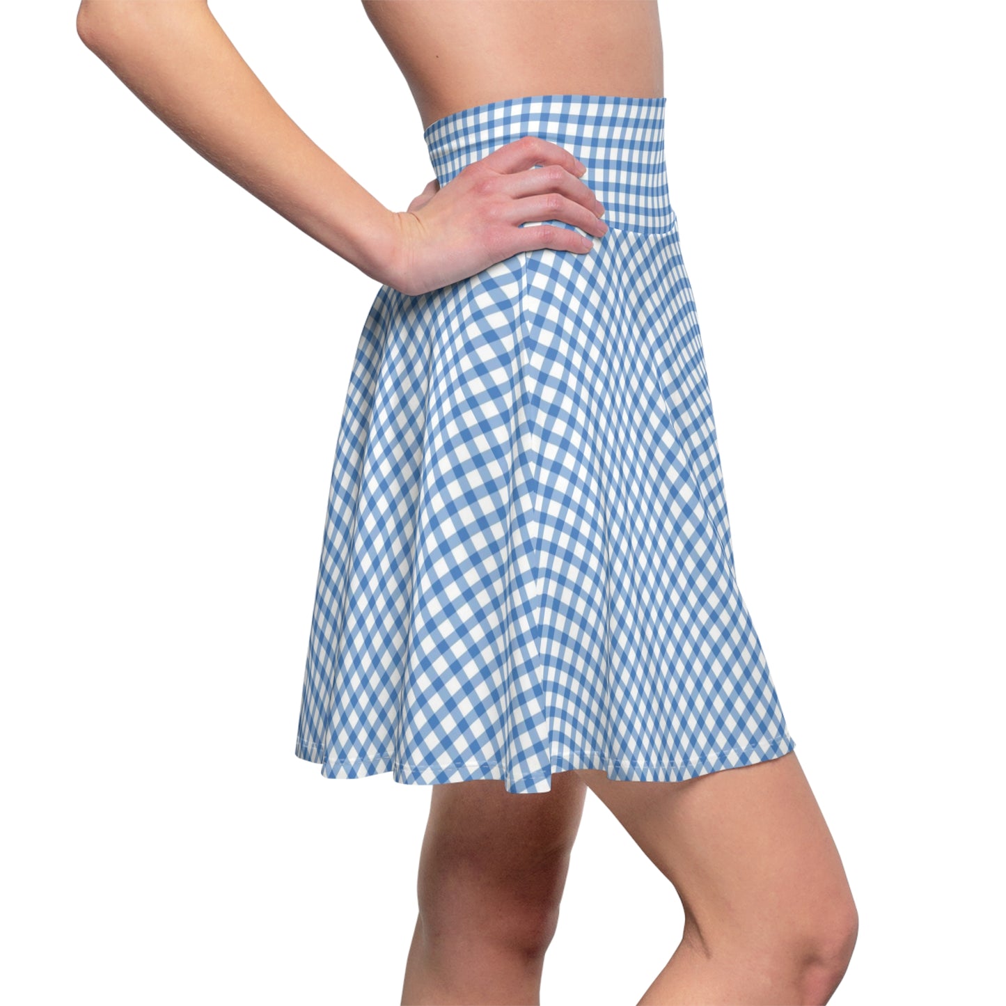 Women’s Gingham Skater Skirt Casual Summer Retro Vintage Fashion