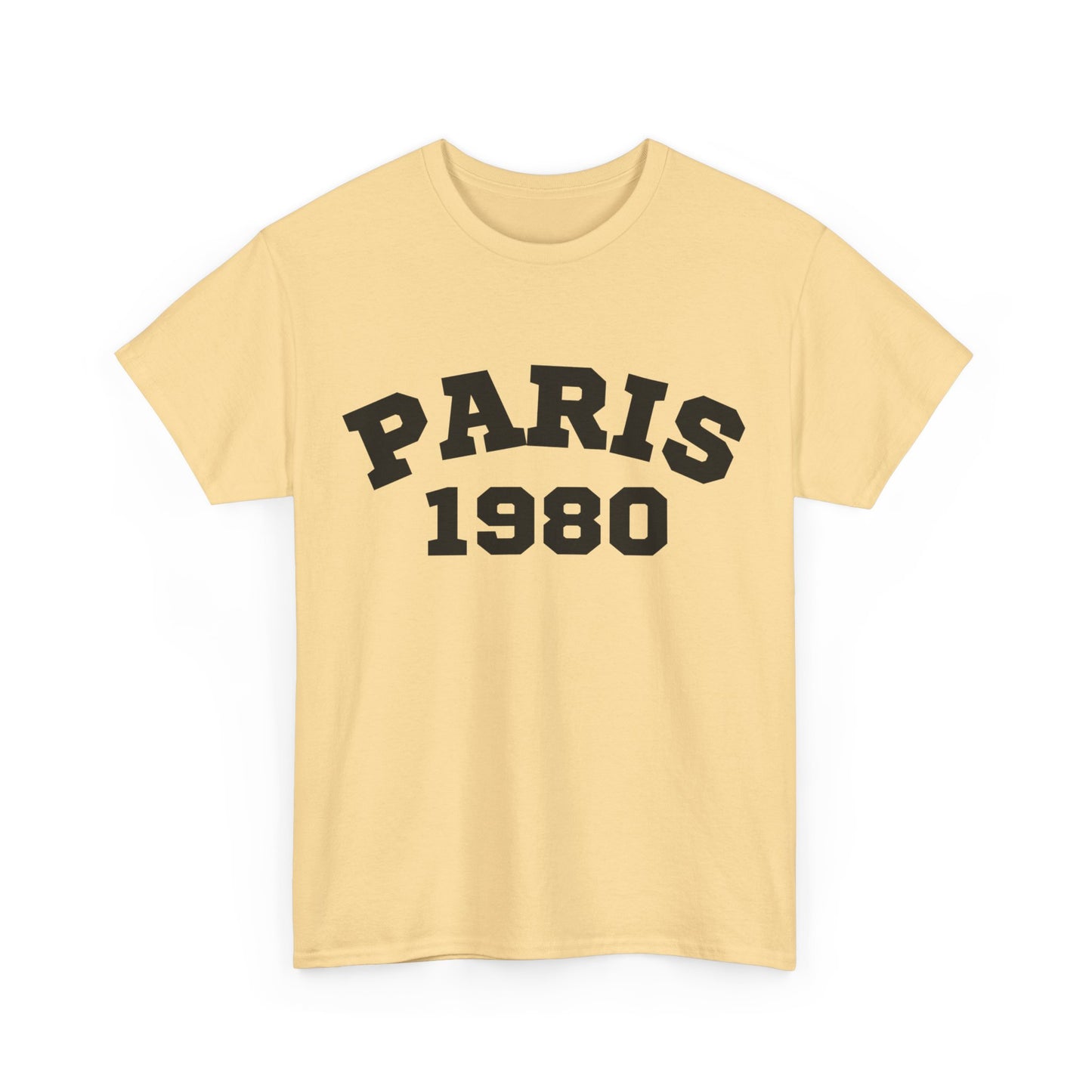 Vintage Paris 1980 Unisex Heavy Cotton Tee  Retro Travel Fashion & Statement Shirt