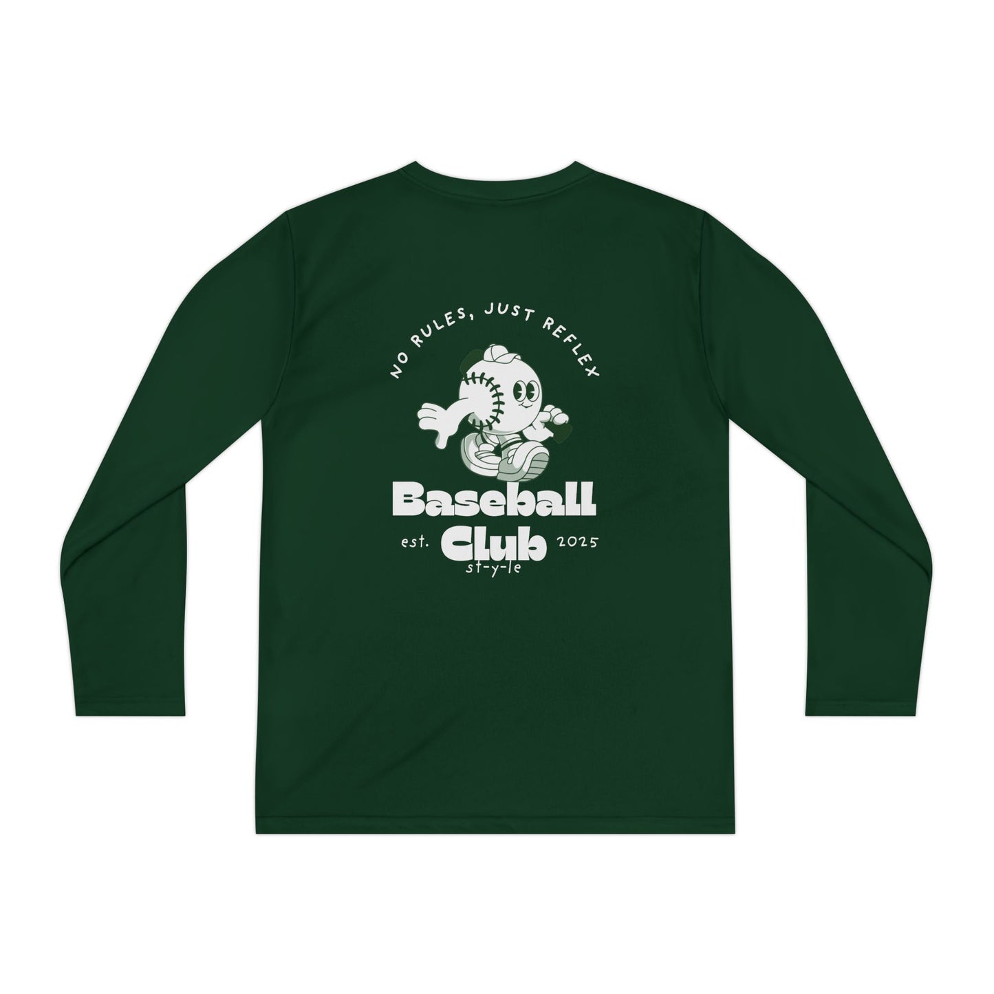 Youth Long Sleeve Baseball Tee Athletic Sportswear for Kids