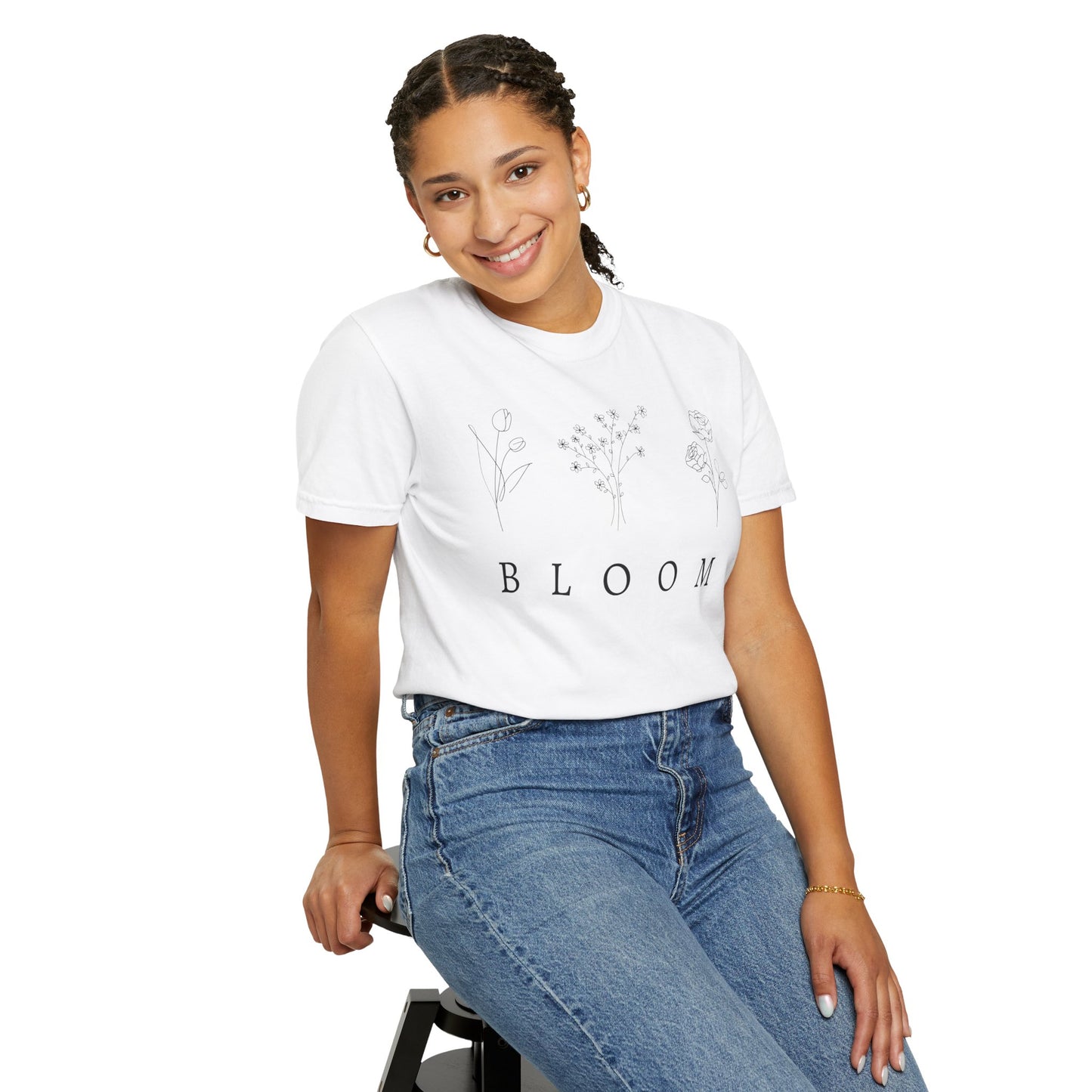 Bloom Floral Unisex T-Shirt Nature-Inspired Motivational Tee for Spring Fashion & Casual Wear