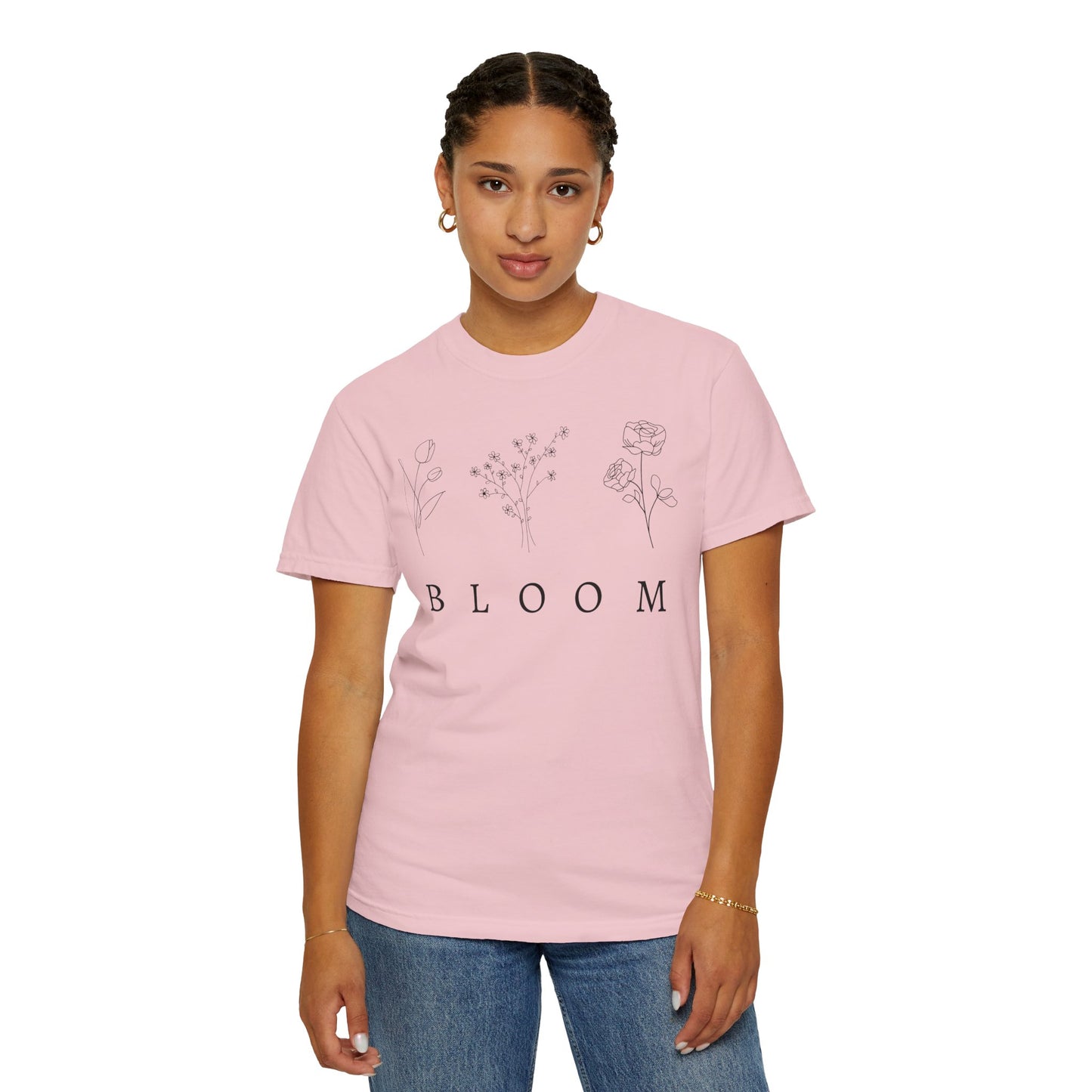 Bloom Floral Unisex T-Shirt Nature-Inspired Motivational Tee for Spring Fashion & Casual Wear