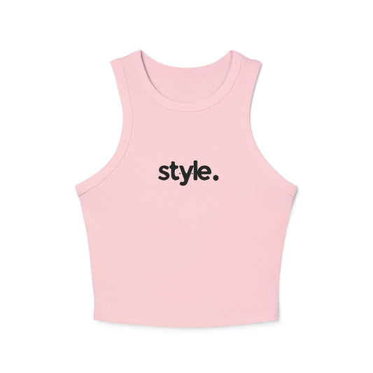 Stylish Women’s Micro Rib Racer Tank – Casual, Summer Fashion & Workout Top