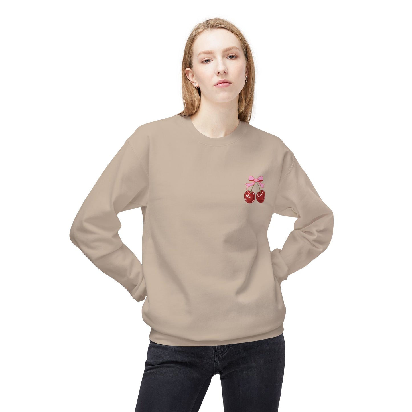 Cherry on Top Fleece Crewneck – Cute, Funny, Casual Gift for Her