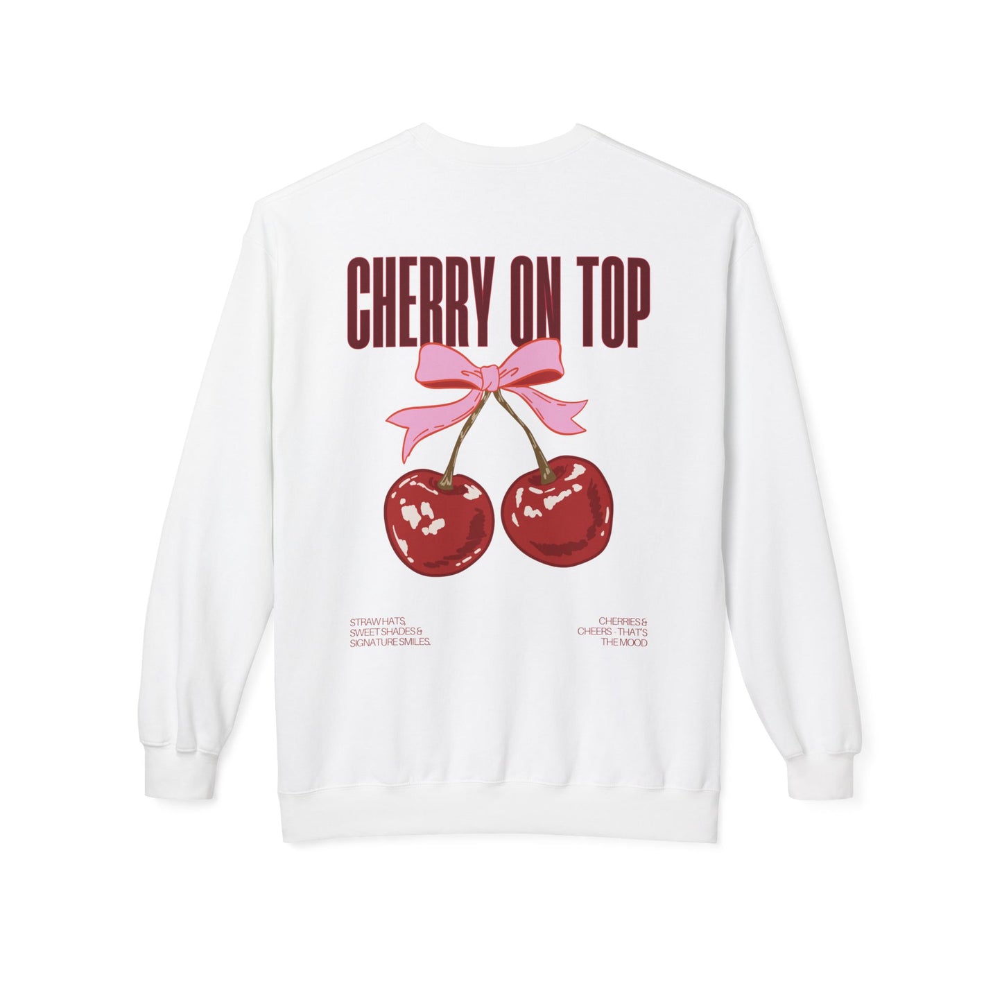 Cherry on Top Fleece Crewneck – Cute, Funny, Casual Gift for Her