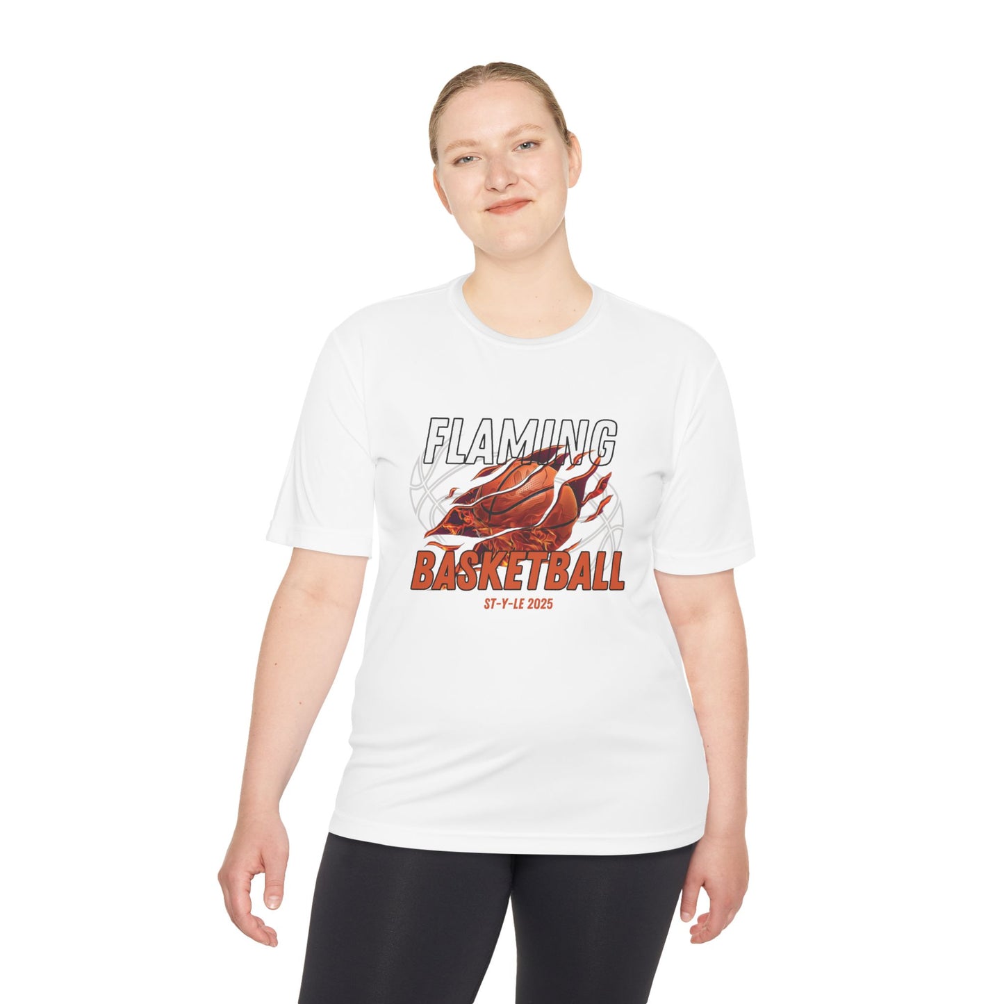 Flaming Basketball Unisex Moisture-Wicking Tee Sportswear & Activewear