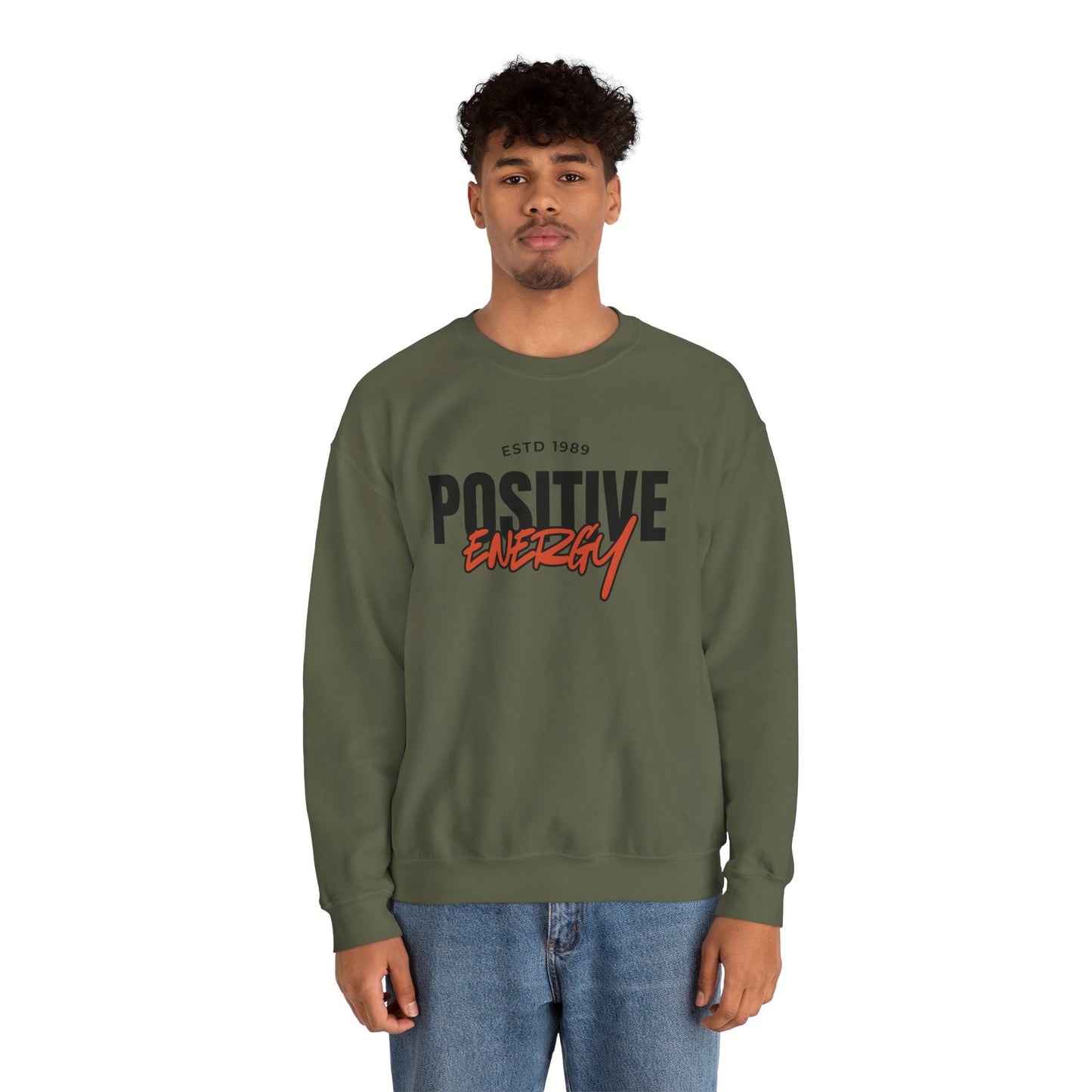Positive Energy Unisex Crewneck Sweatshirt Motivational Cozy