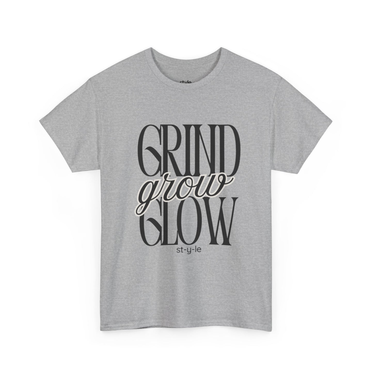 Grind Grow Glow Motivational Unisex Tee