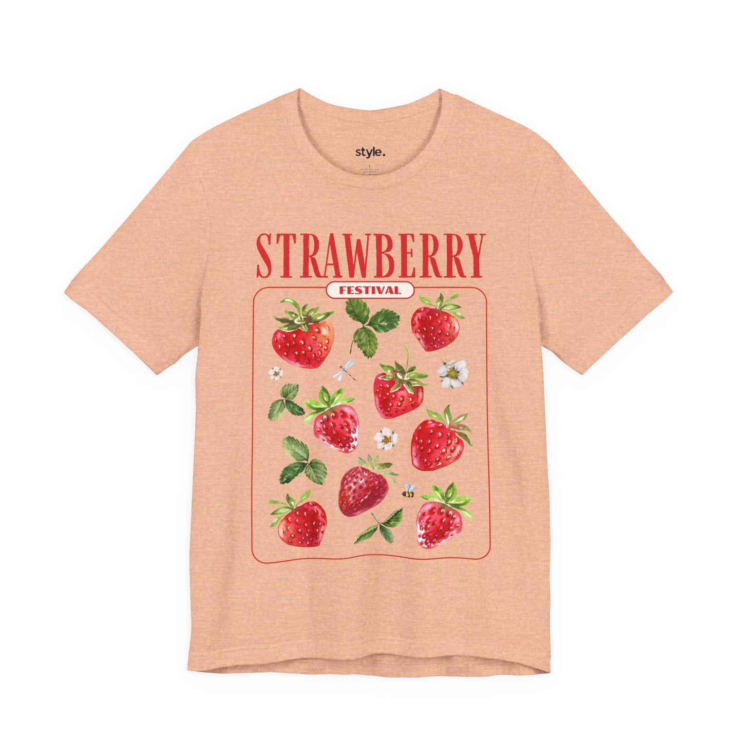 Strawberry Festival Unisex Tee Cute Summer Graphic Shirt for Fruit & Berry Lovers