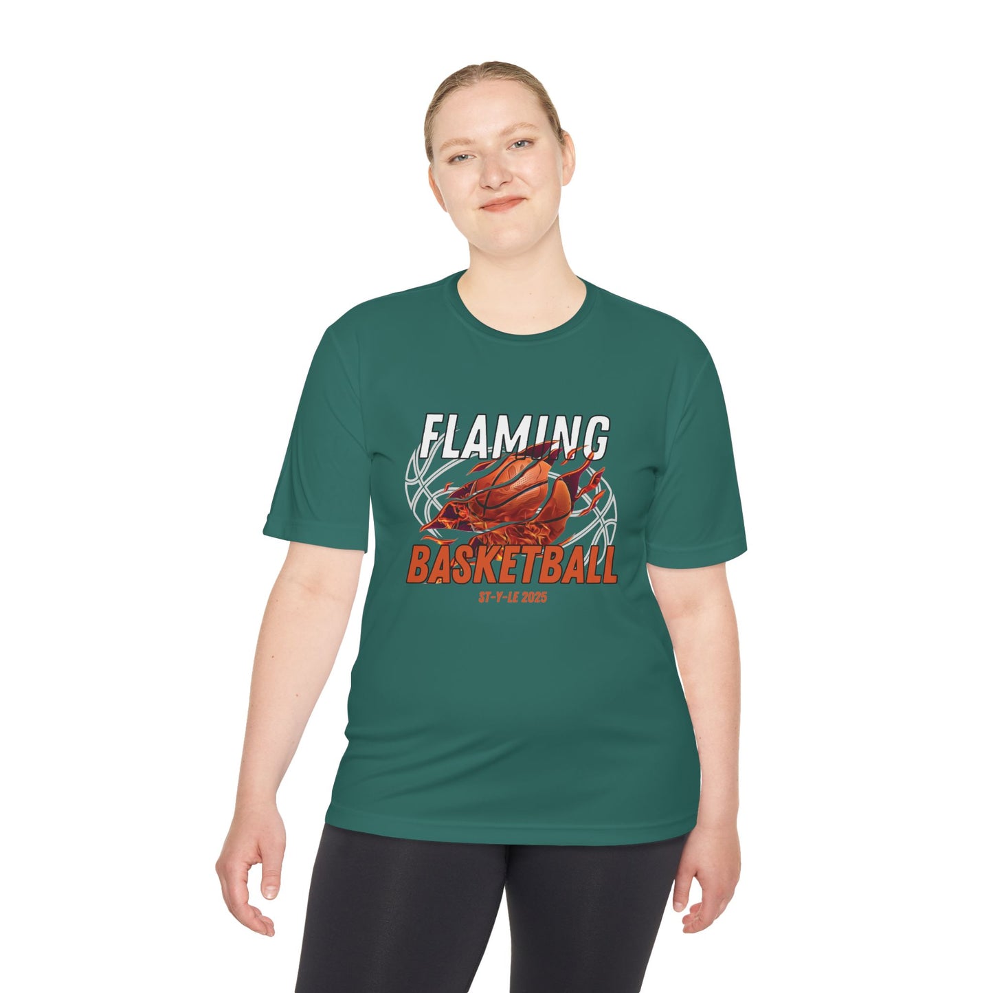 Flaming Basketball Unisex Moisture-Wicking Tee Sportswear & Activewear