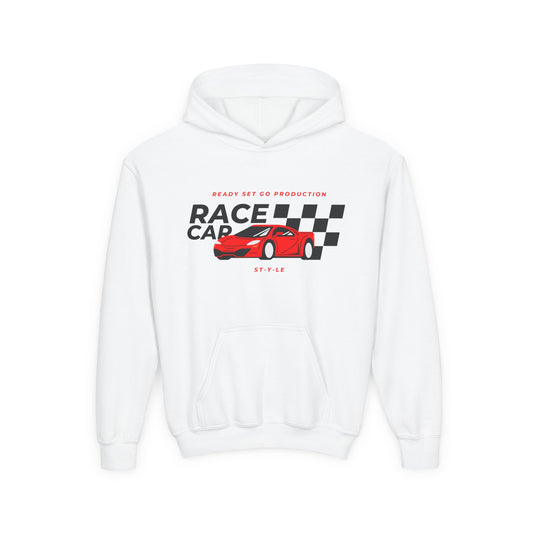Racing Inspired Youth Hoodie Cozy Car Lover Sweatshirt for Kids