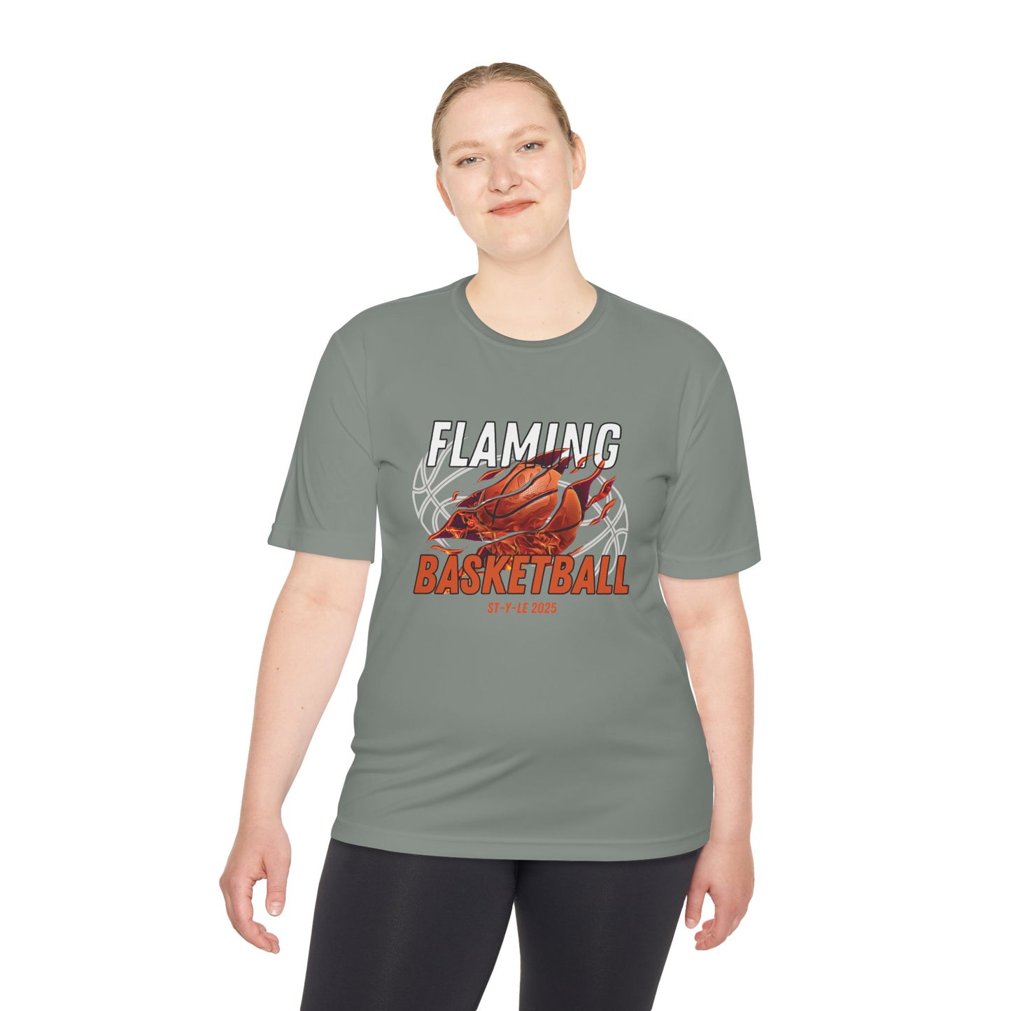 Flaming Basketball Unisex Moisture-Wicking Tee Sportswear & Activewear