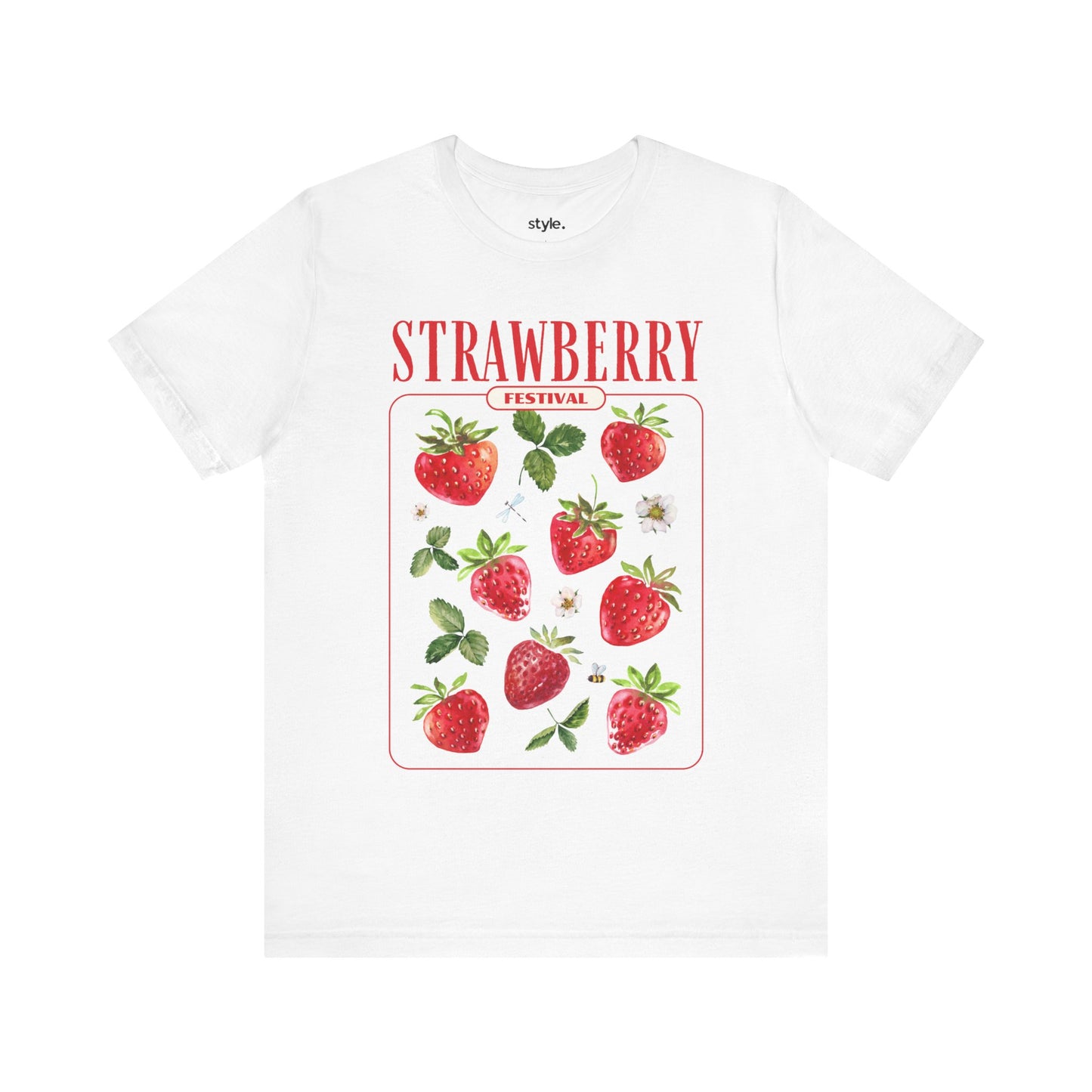 Strawberry Festival Unisex Tee Cute Summer Graphic Shirt for Fruit & Berry Lovers