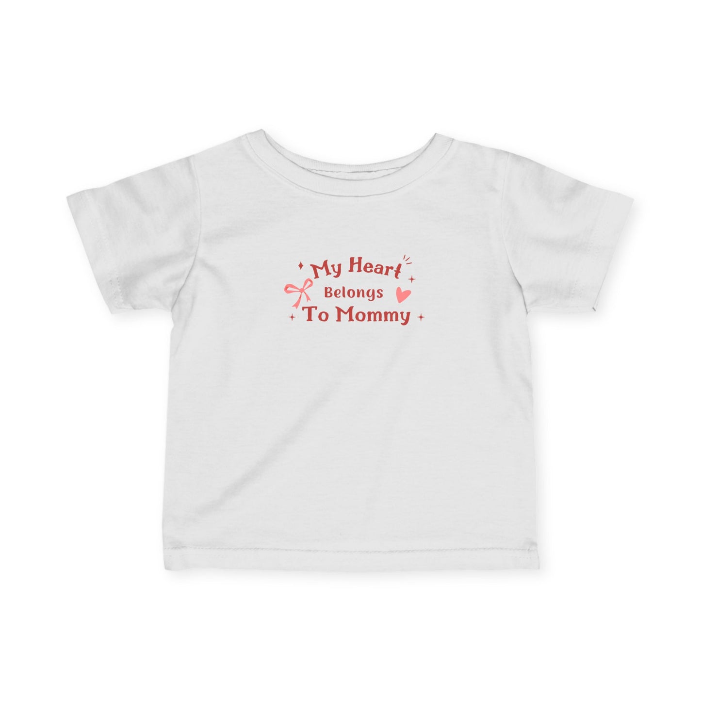 My Heart Belongs to Mommy Infant Tee Cute Baby Shower Toddler Top