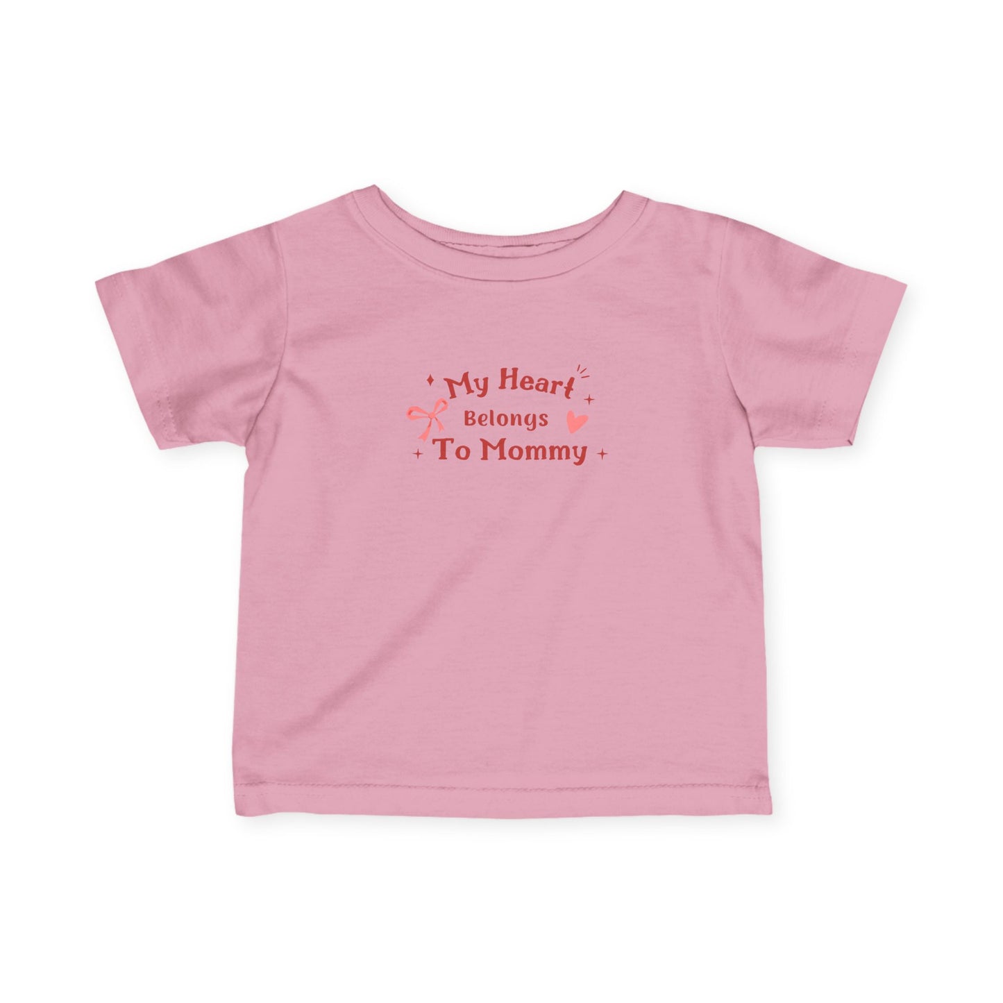 My Heart Belongs to Mommy Infant Tee Cute Baby Shower Toddler Top